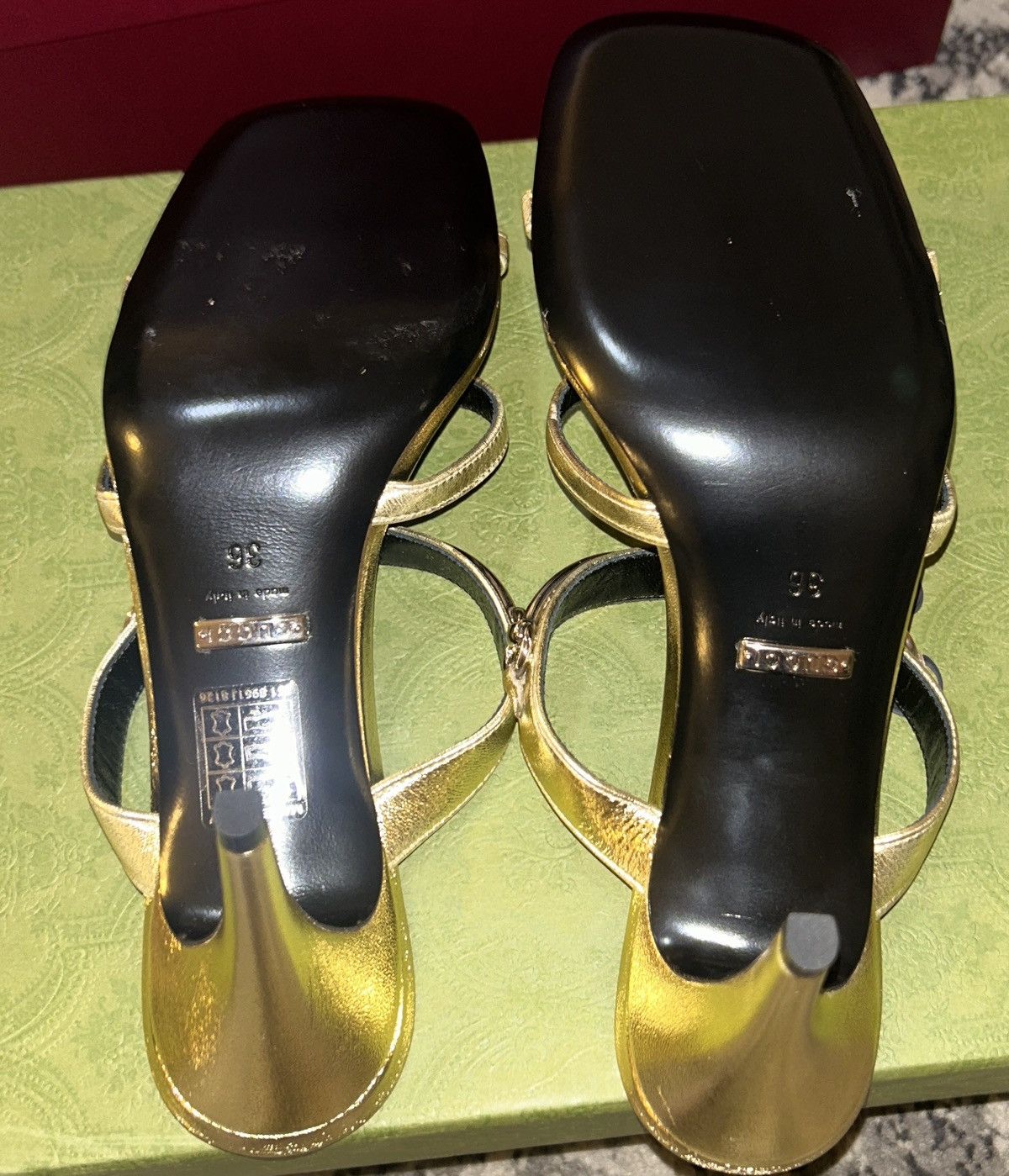Gucci Gucci 75mm Horsebit Detail Leather Sandal Nappa Silk size 36 Size US 6 / IT 36 - 8 Thumbnail
