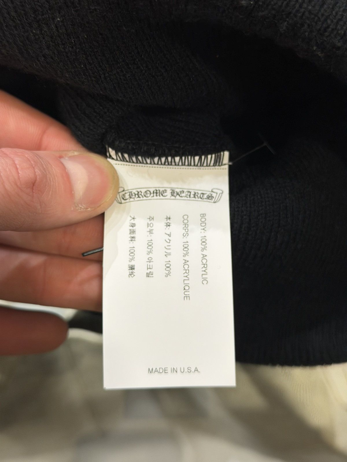 Chrome Hearts Chrome Hearts Black Beanie Size ONE SIZE - 6 Thumbnail