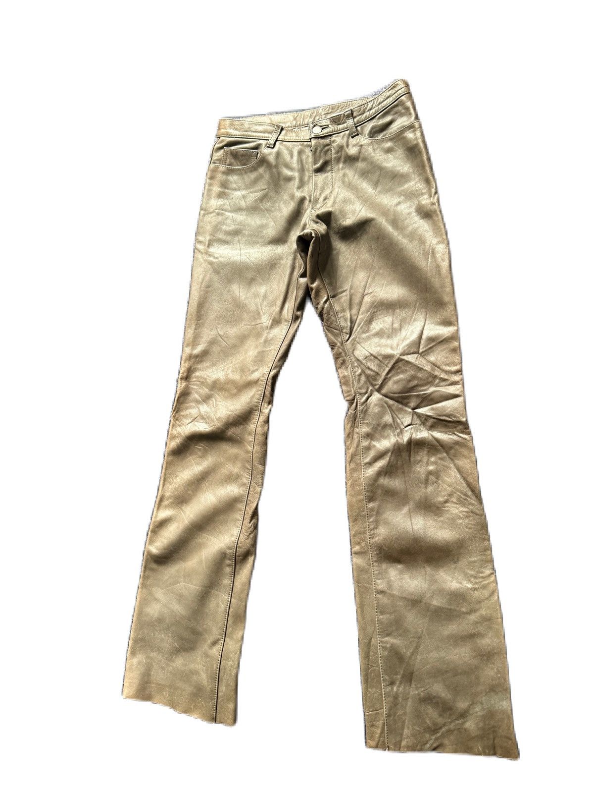 Kazuyuki Kumagai Attachment ATTACHMENT COWHIDE LEATHER PANTS MADE IN JAPAN Size US 32 / EU 48 - 3 Thumbnail