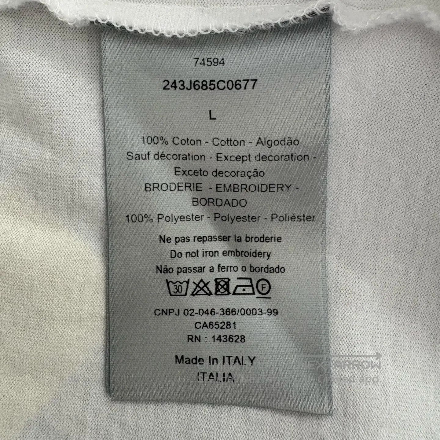 Dior Dior FW22 Solid Color Logo Printed Round Neck Short-Sleeve Size US L / EU 52-54 / 3 - 4 Thumbnail