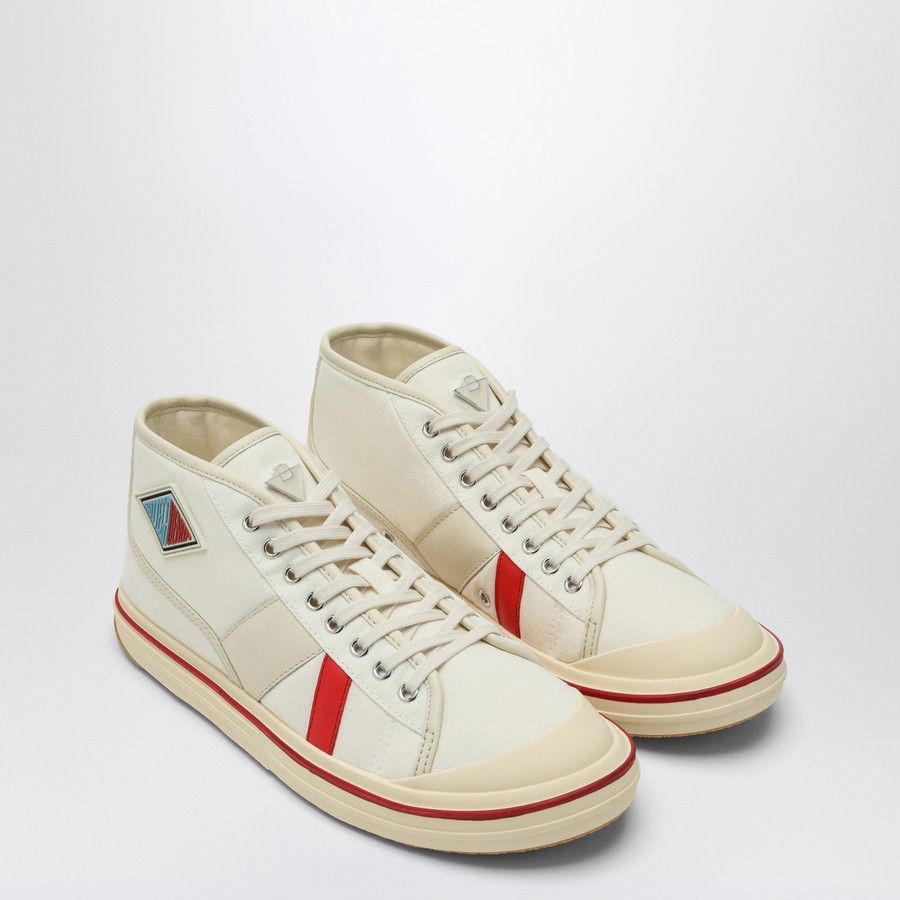 Bottega Veneta o1d2blof0226 Low-Top Sneakers in Ivory/Red Size US 11 / EU 44 - 2 Thumbnail