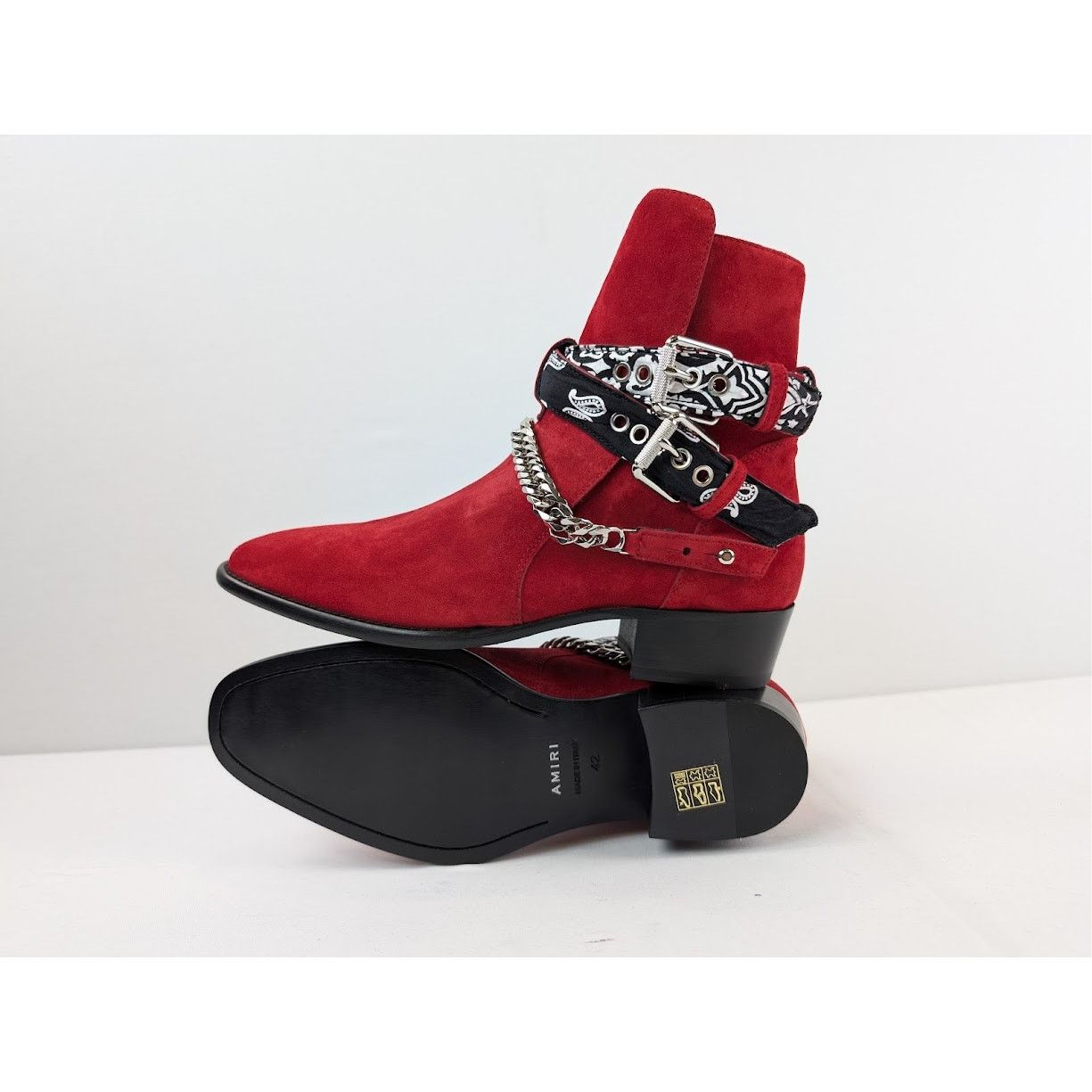 Amiri o1rshd1 Q:2 / Bandana Boots in Merlot Size US 9 / EU 42 - 13 Thumbnail