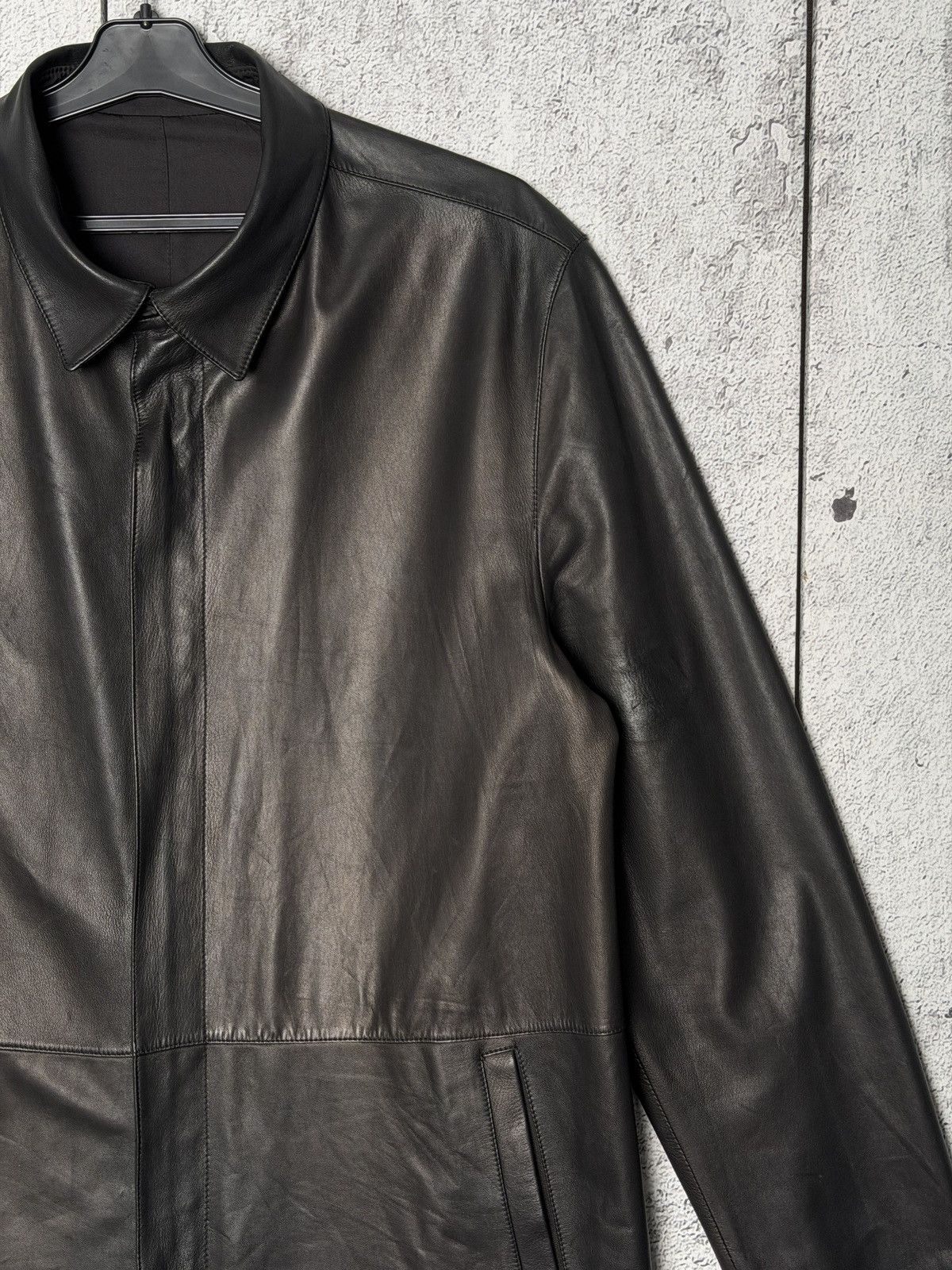 Ermenegildo Zegna Ermenegildo Zegna Mens Reversible Leather Zip-Up Coat Jacket Size US L / EU 52-54 / 3 - 3 Thumbnail