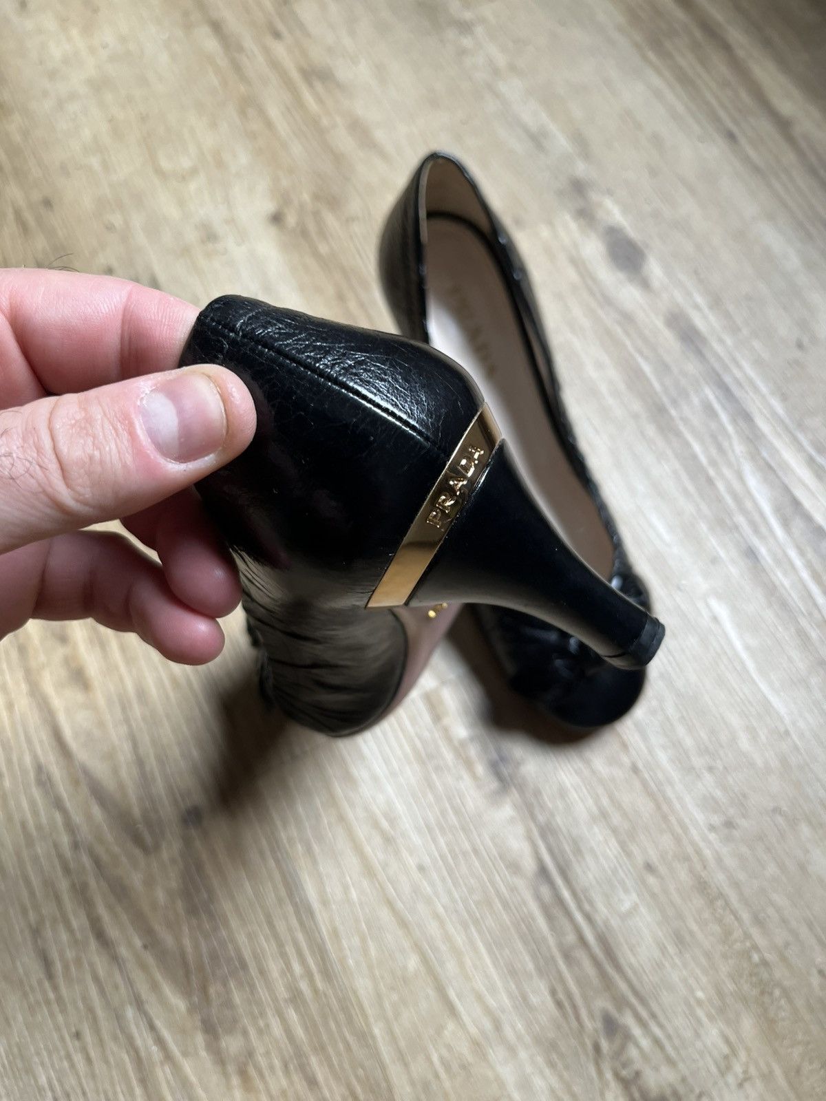 Prada Prada vintage Leather Heels Size US 5.5 / IT 35.5 - 3 Thumbnail