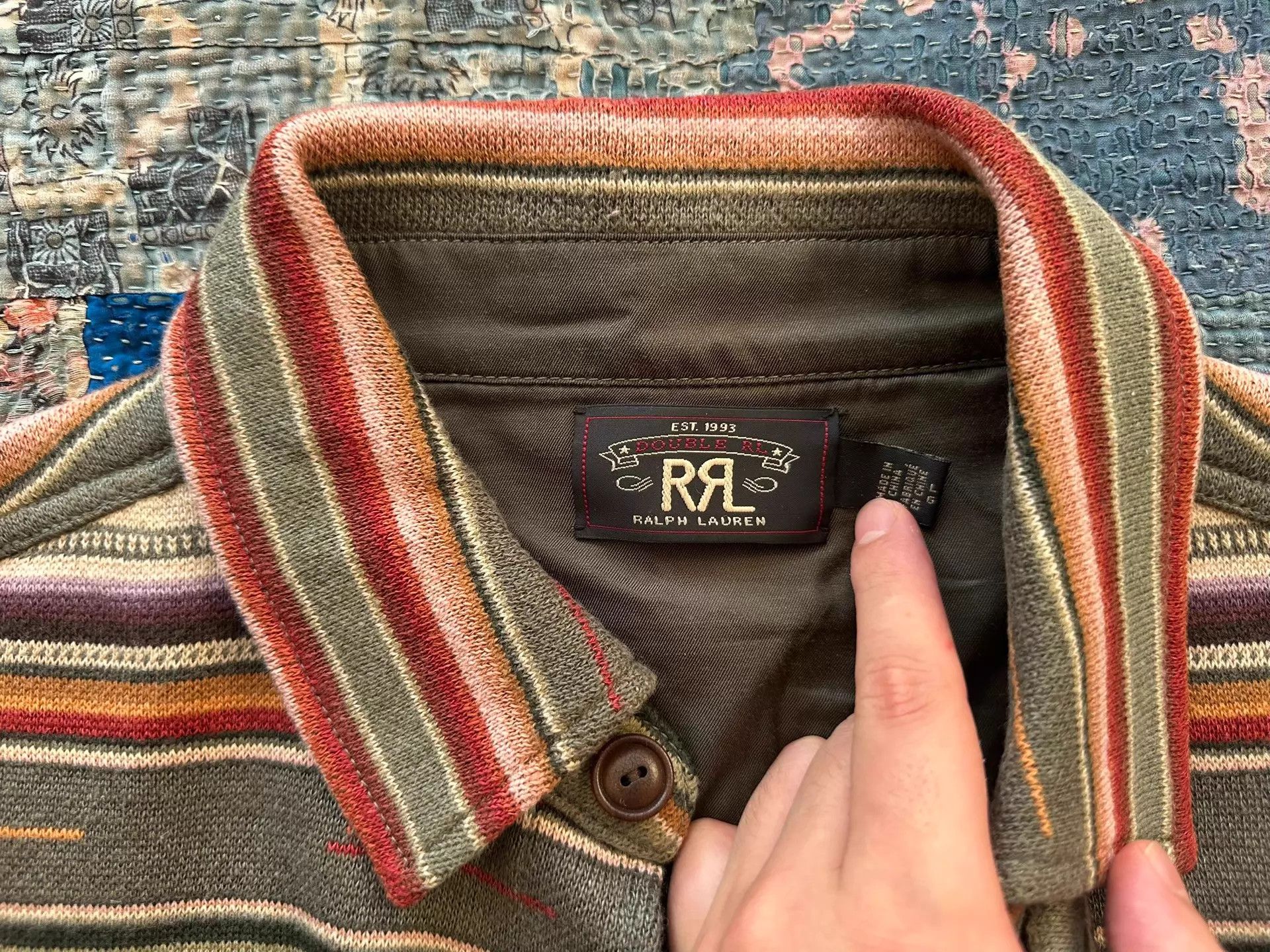 RRL Ralph Lauren RRL SW Rainbow Shirt L new w/o tags Size US L / EU 52-54 / 3 - 3 Thumbnail