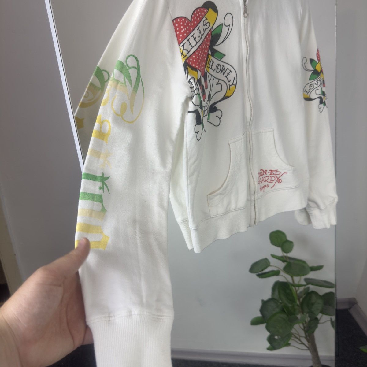Ed Hardy Ed Hardy Vintage Big Skull Zip Hoodie Size L / US 10 / IT 46 - 7 Thumbnail