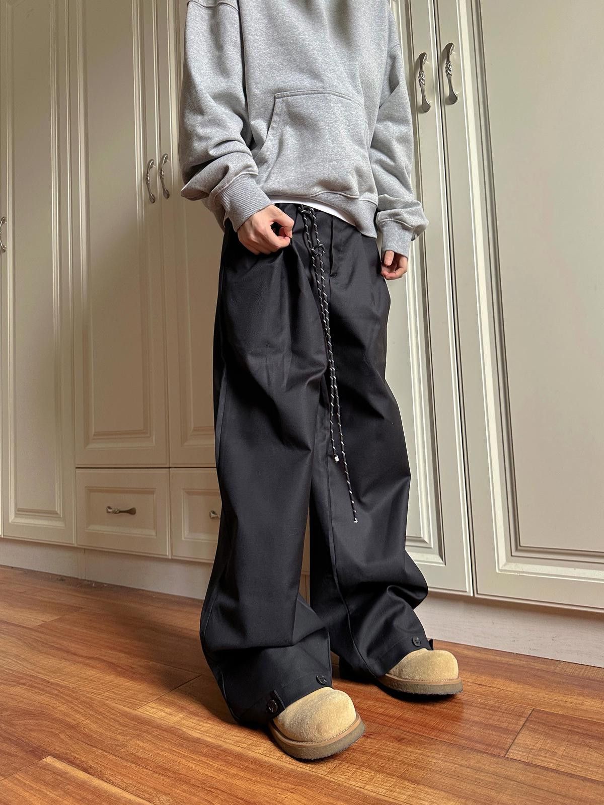 Other Black Wide Leg Relaxed Casual Pants, Baggy Lounge Pants Size US 30 / EU 46 - 6 Thumbnail