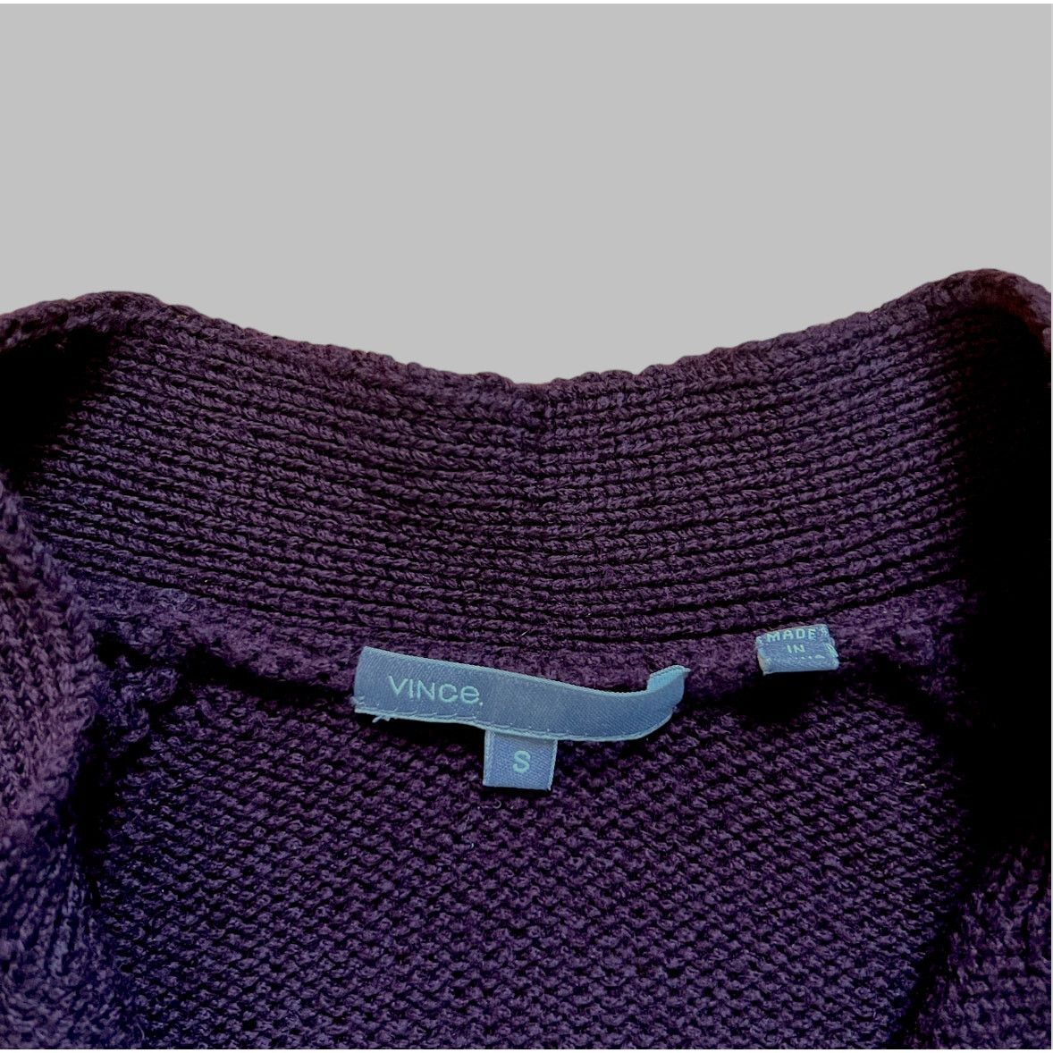 Vince Vince Wool Cardigan Purple Sweater | Size S Size S / US 4 / IT 40 - 3 Thumbnail