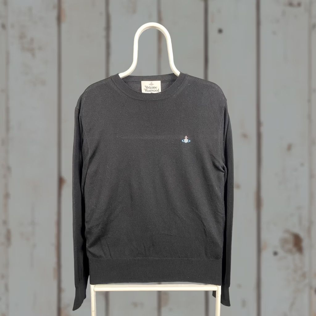Vivienne Westwood Vivienne Westwood Mens Knit Sweater Black Crew Neck Pullover M Long Sleeve Pullover Knit Size US M / EU 48-50 / 2 - 1 Thumbnail