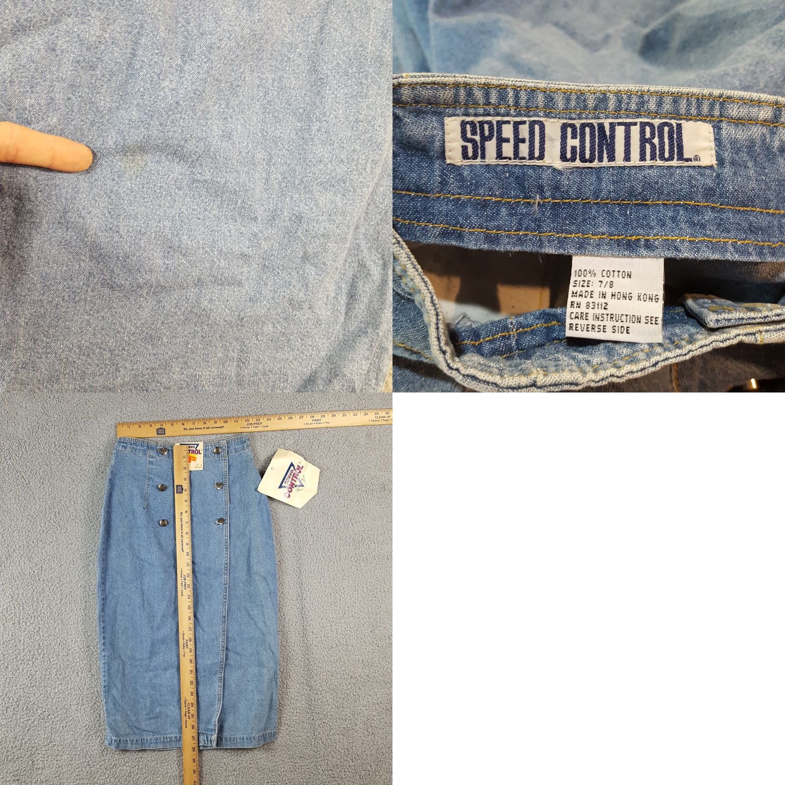 Denime Vintage 80s Denim Pencil Midi Women's Size 7/8 Retro Western Jean Skirt Button Size 30" / US 8 / IT 44 - 8 Thumbnail