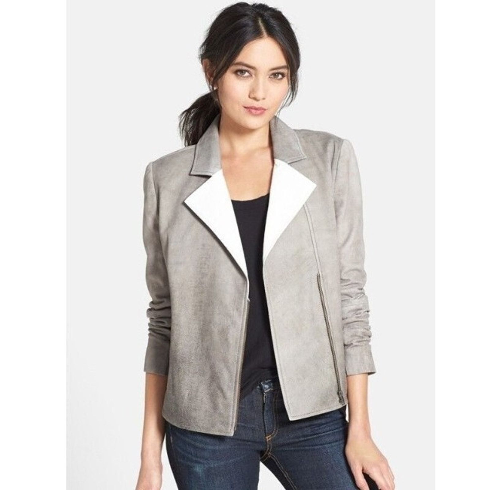 & Other Stories Trouve Rare 100% Genuine Leather Jacket XS Lining A001625 Size XS / US 0-2 / IT 36-38 - 1 Thumbnail