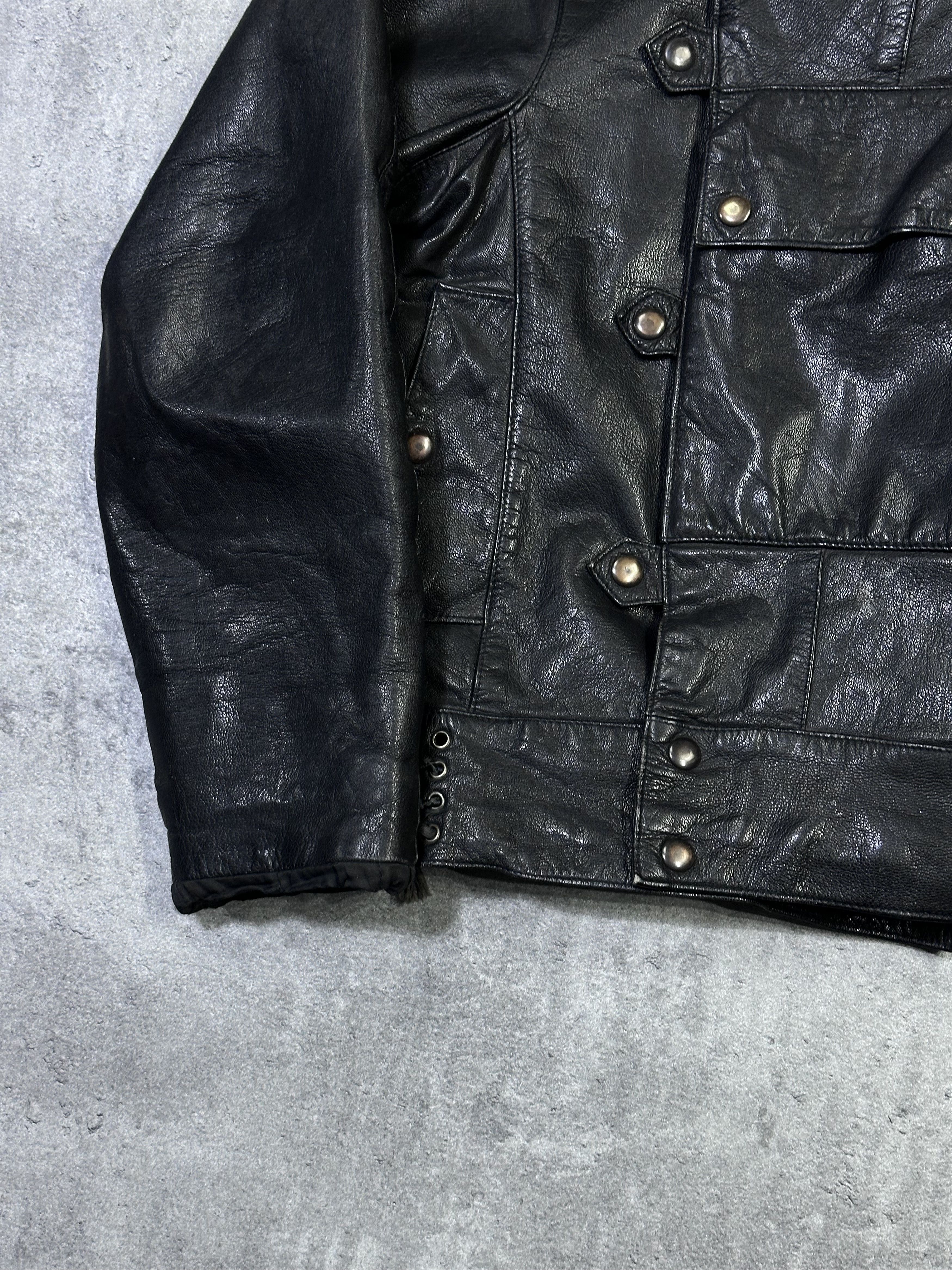 Vintage Vintage 60s/70s swedish leather ramones jacket black Size US L / EU 52-54 / 3 - 3 Thumbnail