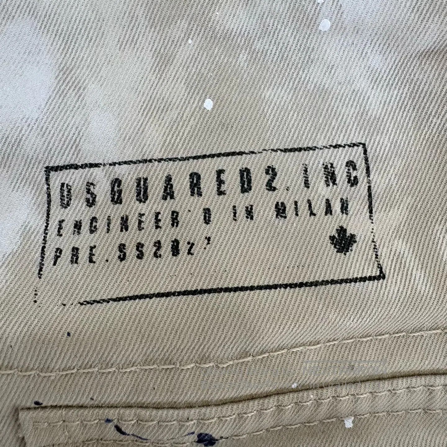 Dsquared2 Dsquared2 SS22 Decolorization Effect: Khaki Color, Ink-Sta Size US 34 / EU 50 - 4 Thumbnail