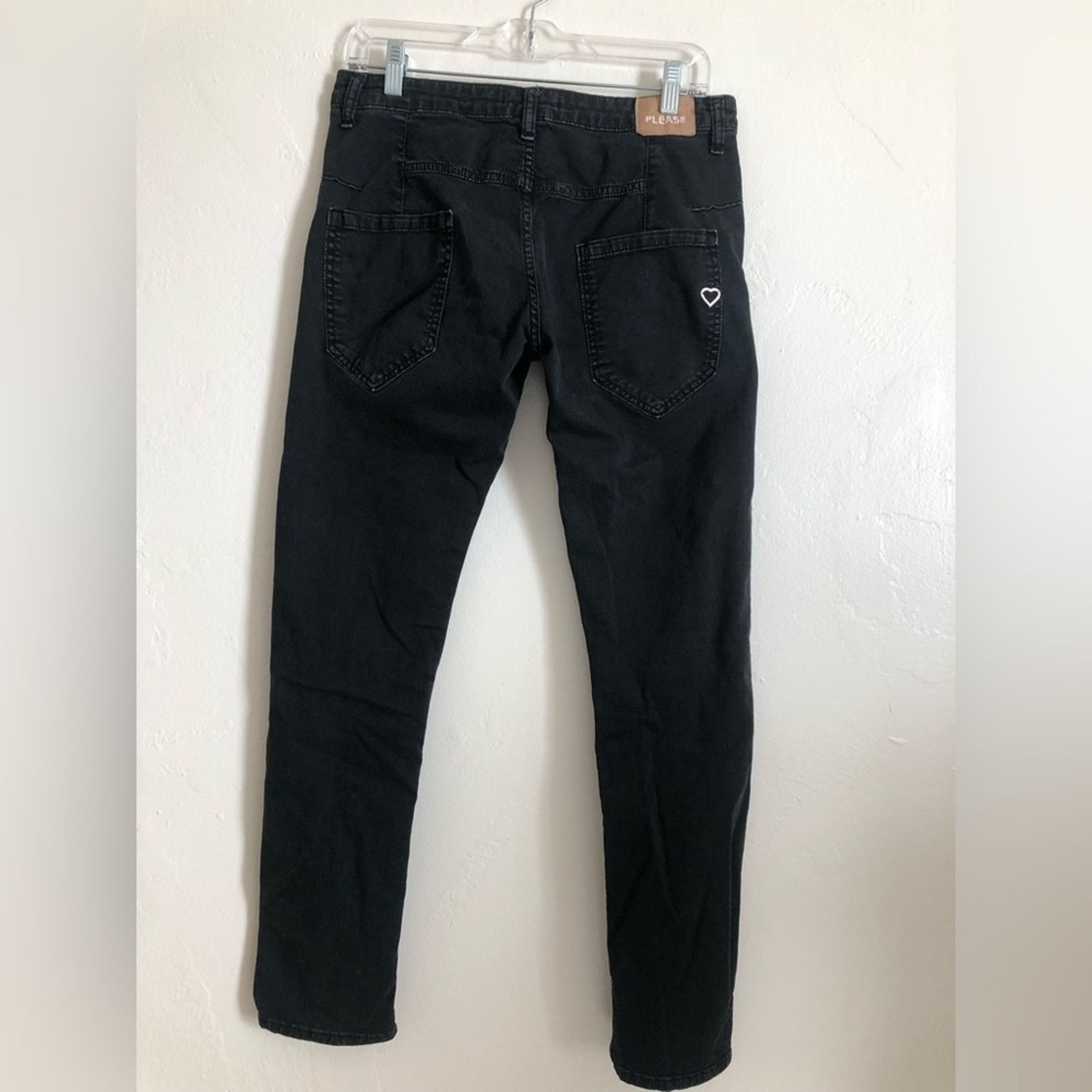 Other Please Made in Italy Black Denim Straight Leg Mid Rise Jeans Size 27" / US 4 / IT 40 - 10 Thumbnail