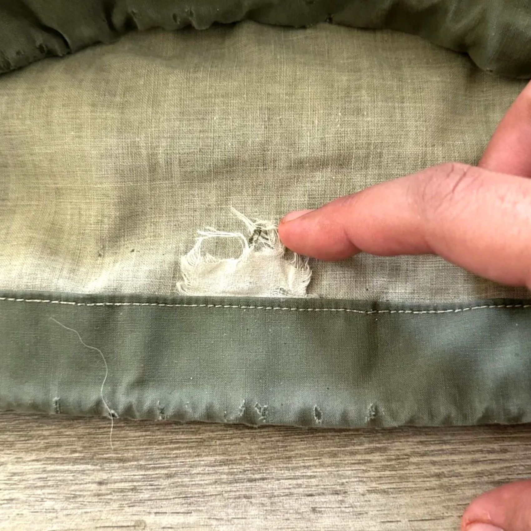 Vintage Vintage 40s WWII USN Foul Weather Smock Jacket - XL - Pre-Owned - Anorak - Green Size US XL / EU 56 / 4 - 6 Thumbnail
