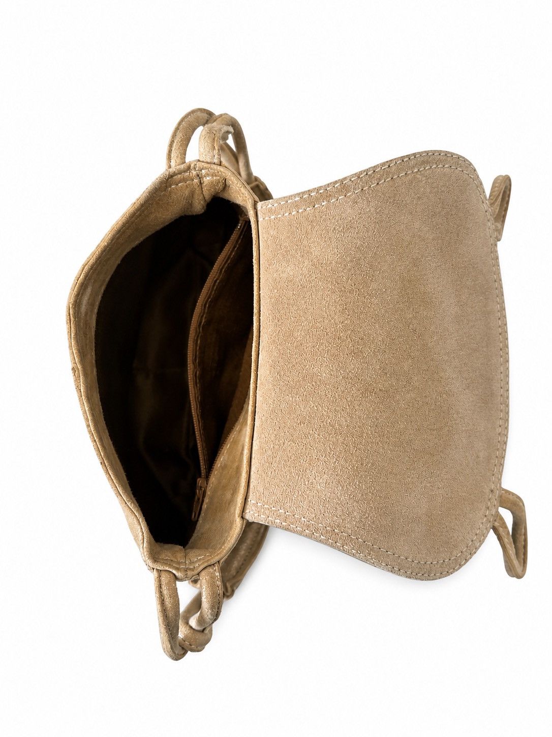 Other Coccinelle Beige Suede Shoulder Bag Genuine Leather Medium Size ONE SIZE - 5 Thumbnail