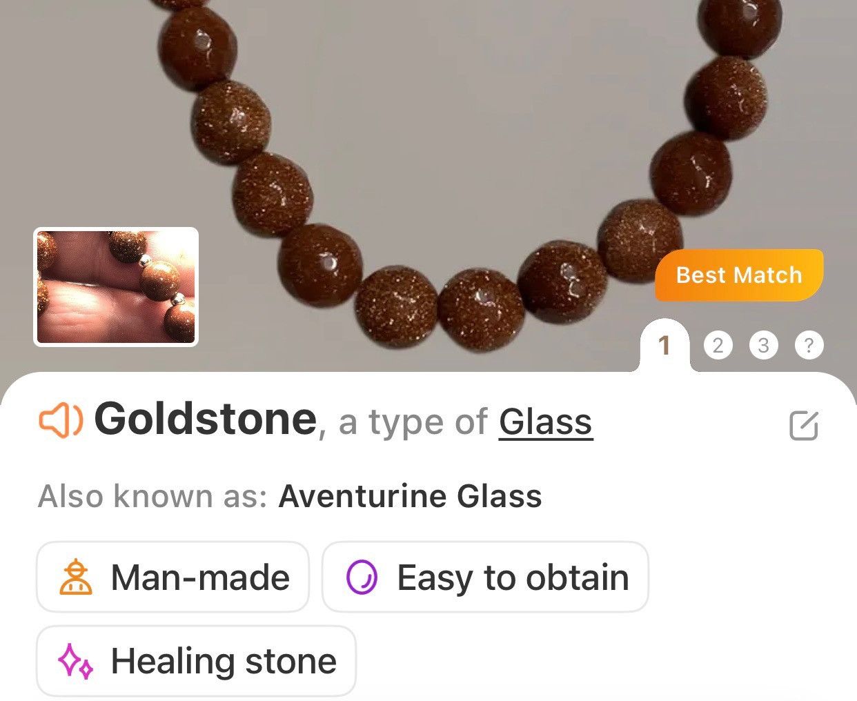 Handmade Handcrafted picture jasper goldstone faceted dome necklace Size ONE SIZE - 11 Thumbnail