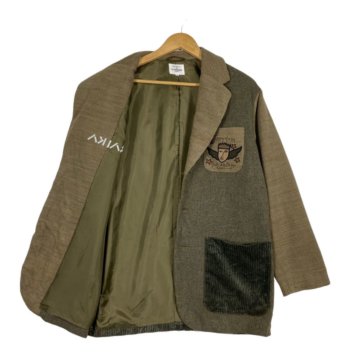 image of Italian Designers Vintage Jean Charles De Castelbajac Button Coat Multipocket in Green (Size Medium