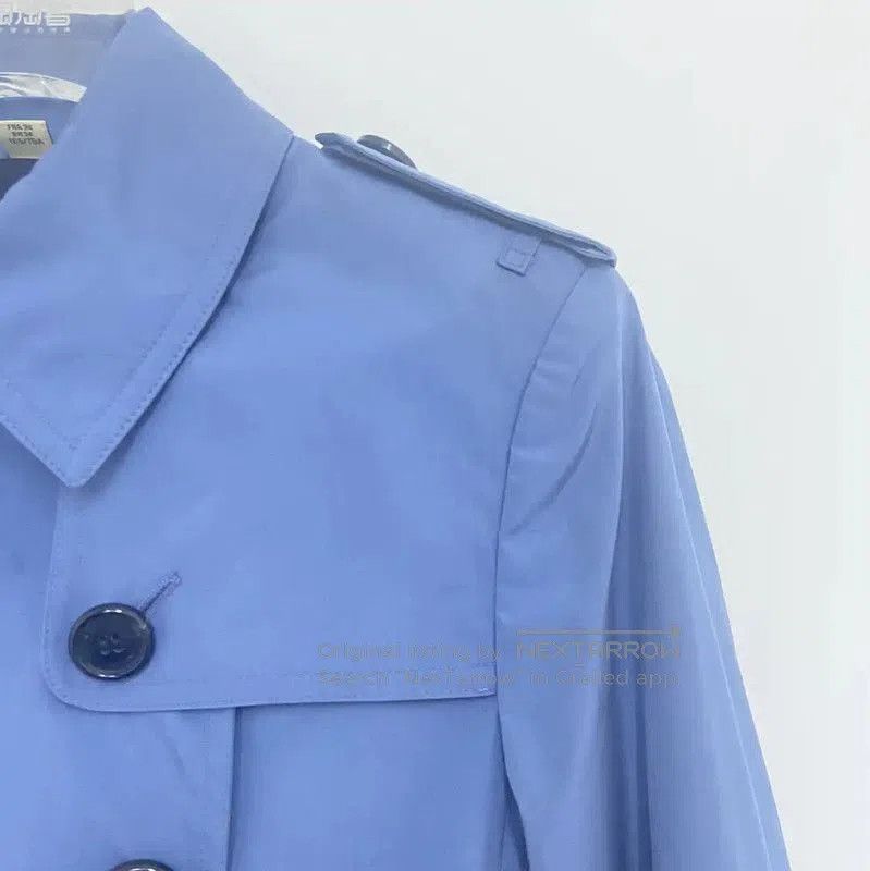 Burberry Burberry Women's Blue Polyester Spring Trench Coat. Size S / US 4 / IT 40 - 4 Thumbnail