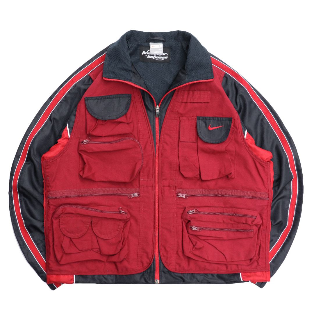 Nike Reworked Nike Zip-up Tactical Tracktop Black/Red | Grailed