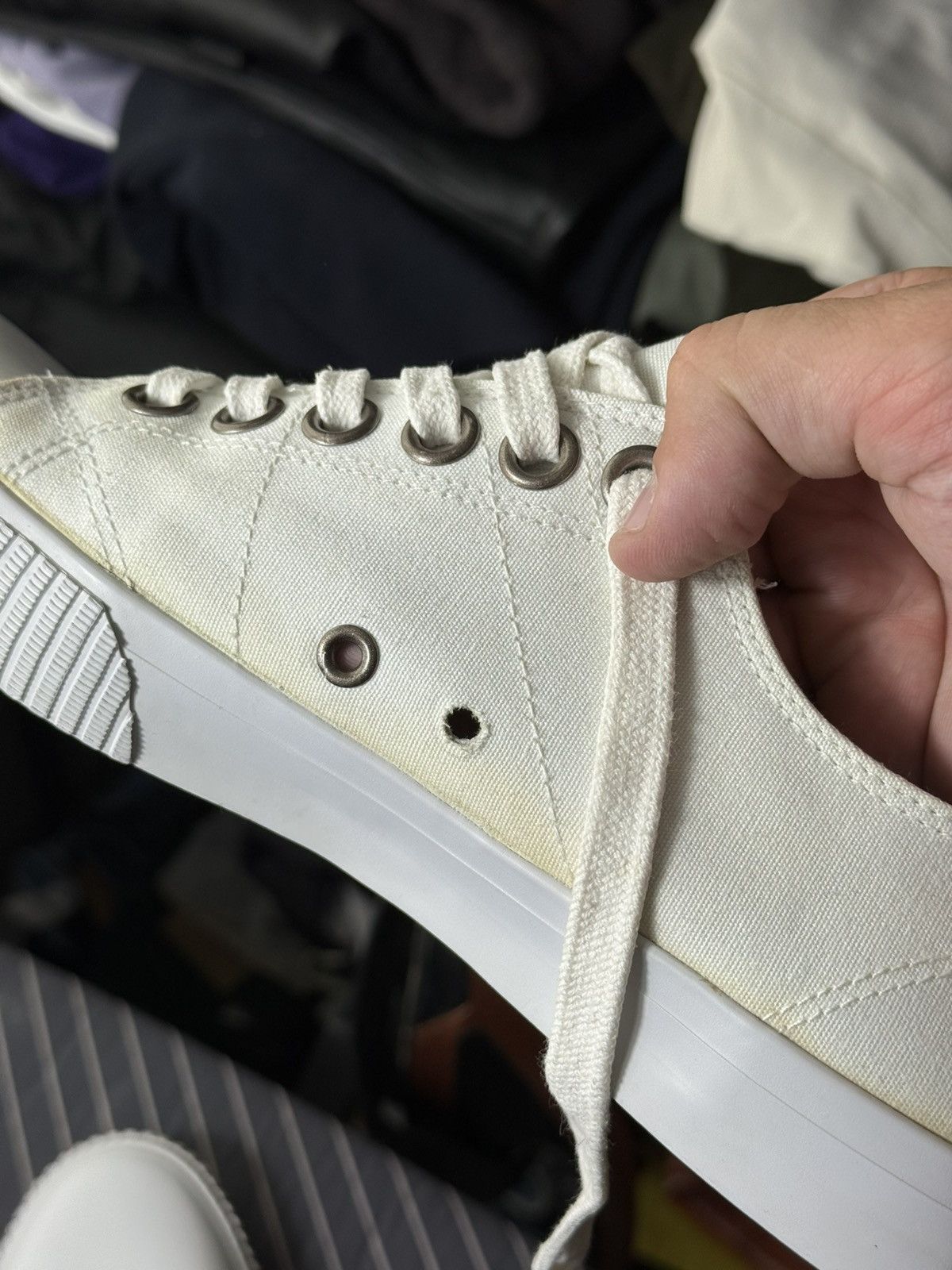 Evisu Evisu Canvas Low Top Sneakers White EU42 Japanese Streetwear Size US 9 / EU 42 - 13 Thumbnail