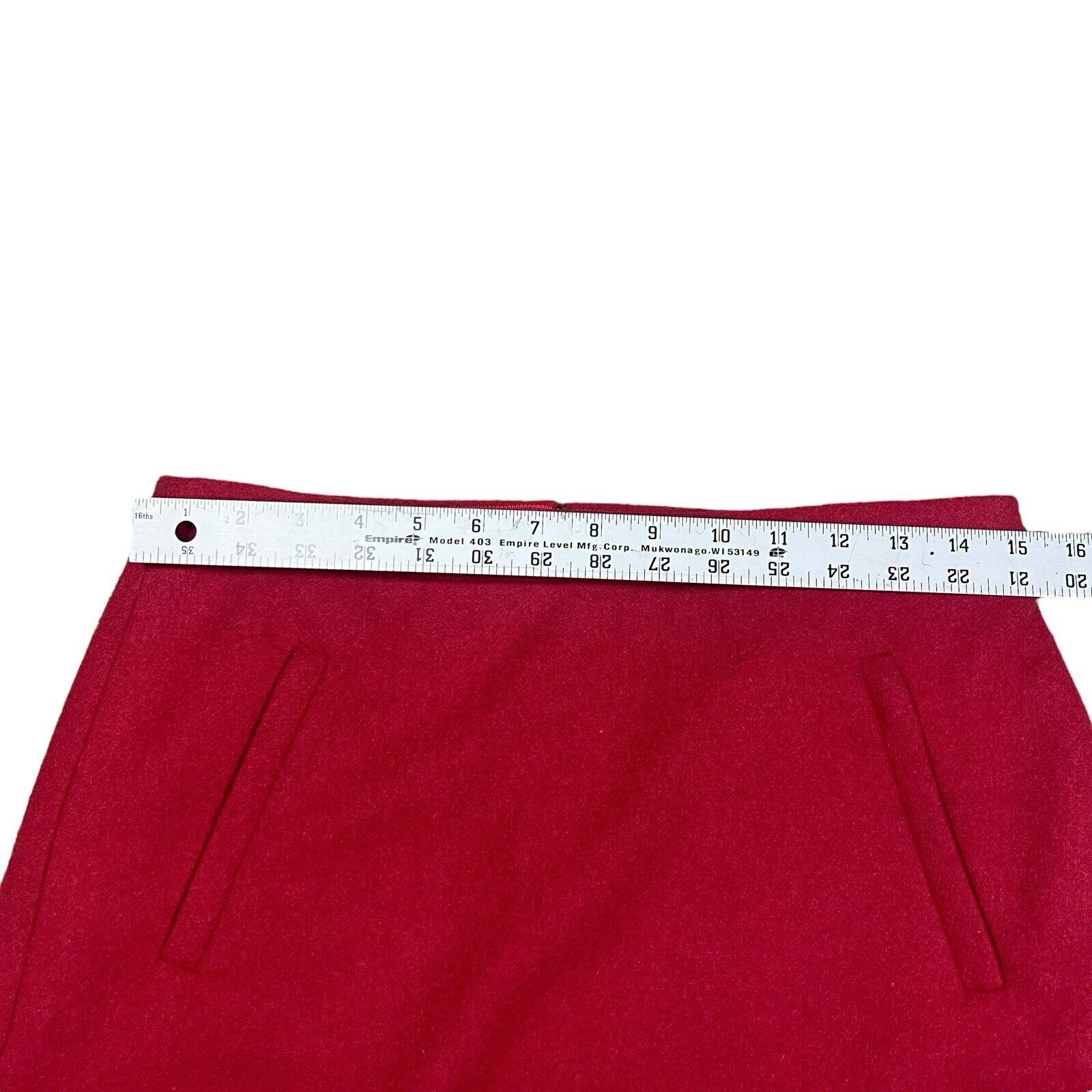 J.Crew J.Crew Wool Blend Mini Pencil Short Skirt Red Career Size 4 Size 27" / US 4 / IT 40 - 3 Thumbnail