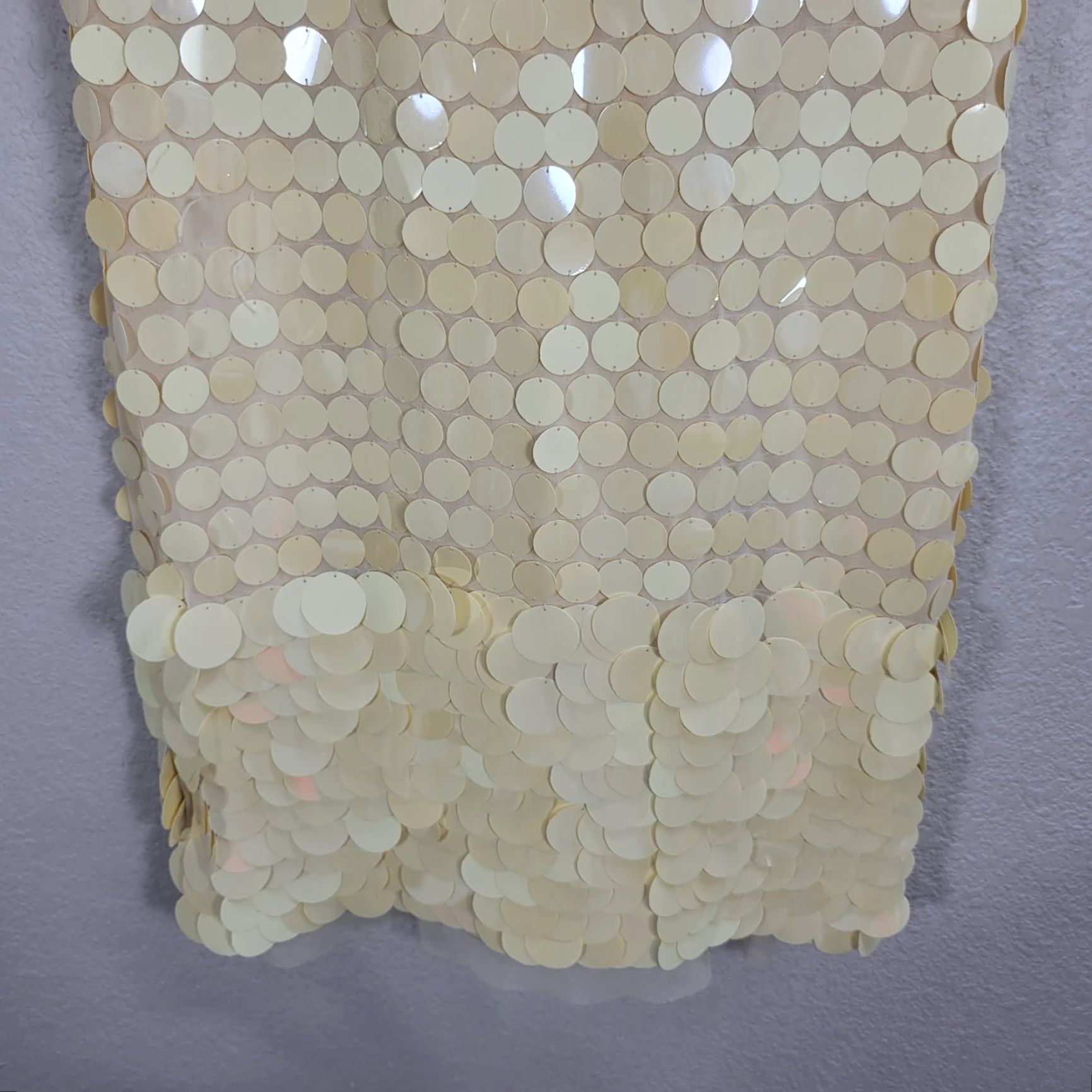 Bcbgmaxazria BCBGMAXAZRIA Cream Sequined Mini Dress Kenzie 6 NWT Party Cocktail Womens Dress Size M / US 6-8 / IT 42-44 - 3 Thumbnail