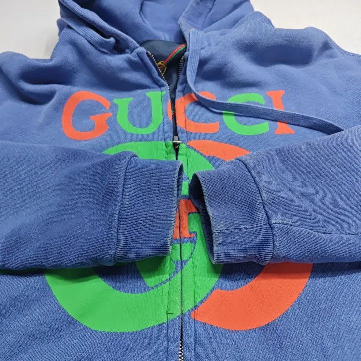 Gucci Gucci Gucci SS23 Striped Letter Print Zip Hoodie -2506 Size US XS / EU 42 / 0 - 2 Thumbnail