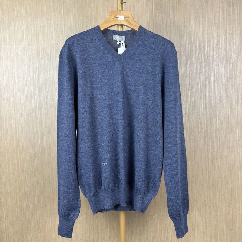 Dior Dior Navy Wool Sweater for Women 0089 Size S / US 4 / IT 40 - 1 Thumbnail