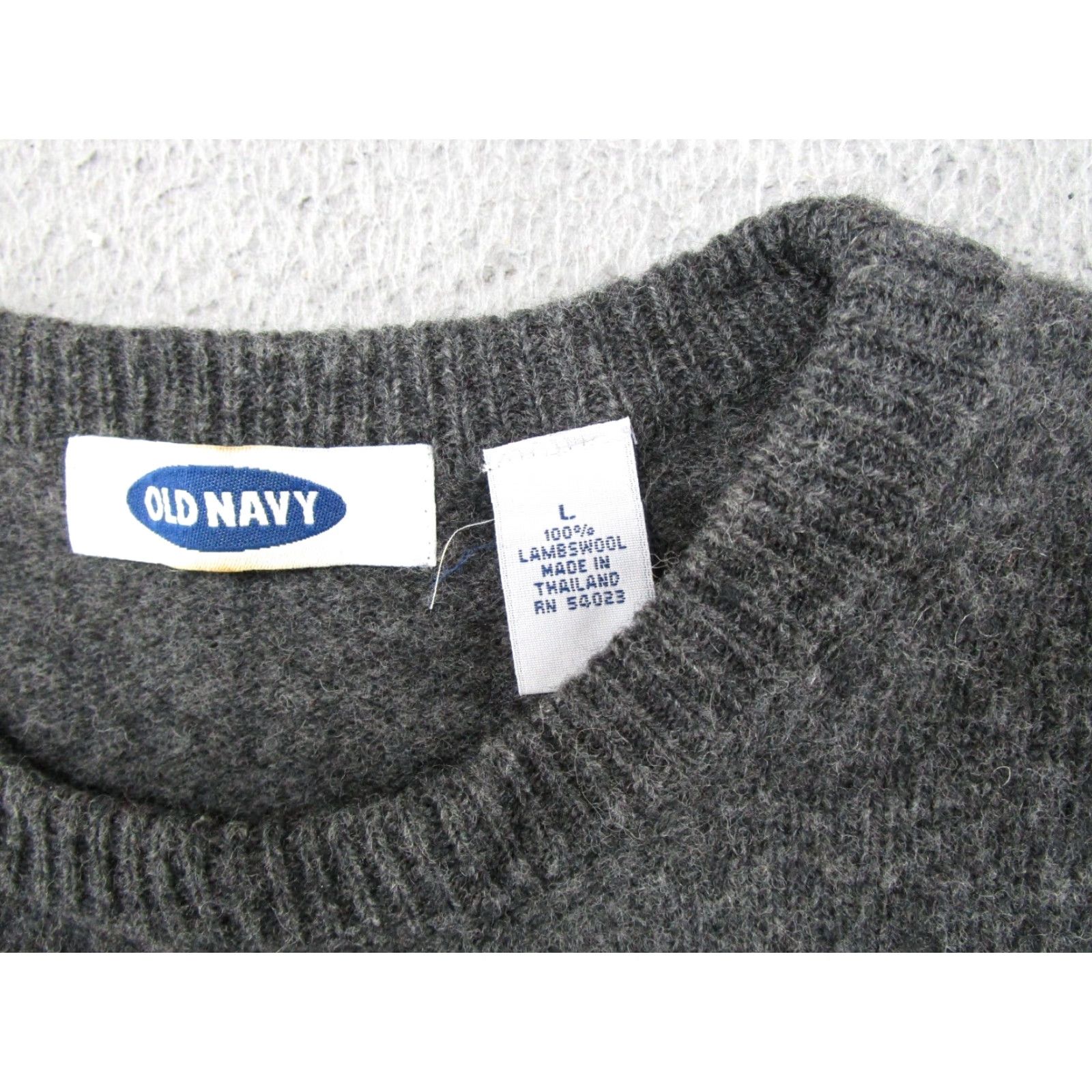 Old Navy VINTAGE Old Navy Sweater Pullover Women's Gray 100% Lambswool Size L Knit Size L / US 10 / IT 46 - 2 Thumbnail