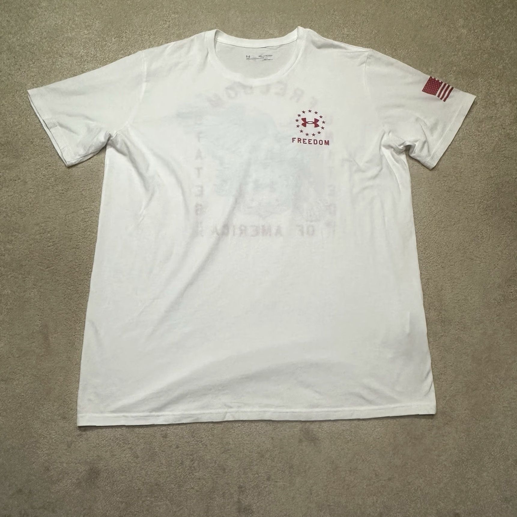 Under Armour Under Armour Shirt Mens 2XL XXL Freedom Eagle White Size US XXL / EU 58 / 5 - 2 Thumbnail