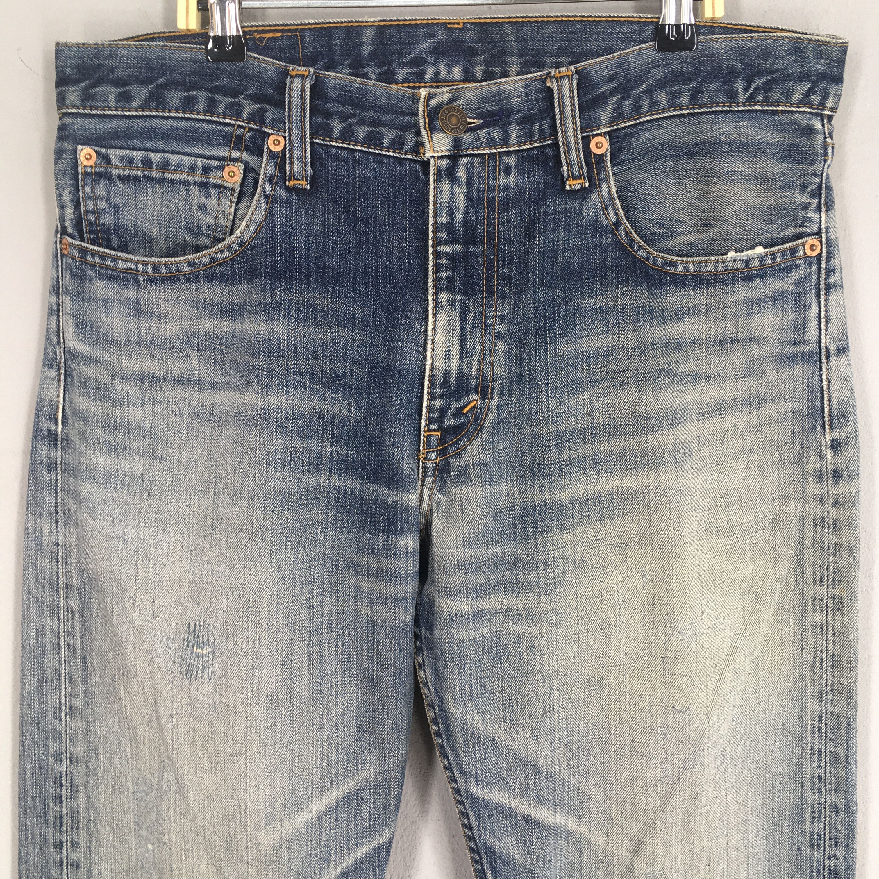 Levi's Size 32x33 Vintage Levis 505 Faded Stonewash Jeans S1951 Size US 32 / EU 48 - 2 Thumbnail