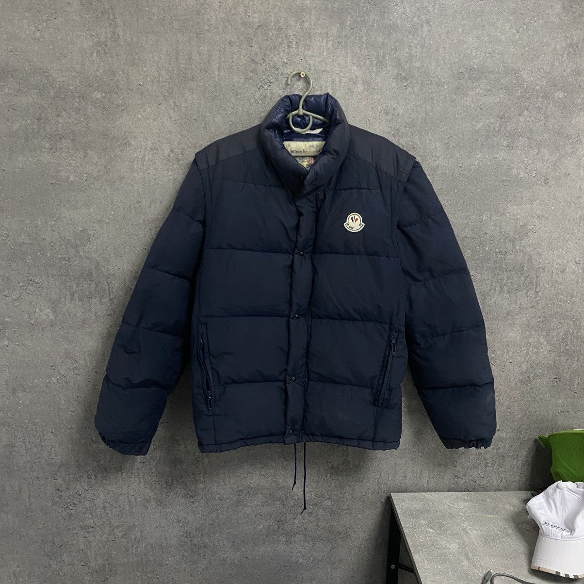 Moncler Vintage 80s Moncler Grenoble Puffer / Vest Jacket 2in1 Size US L / EU 52-54 / 3 - 1 Thumbnail