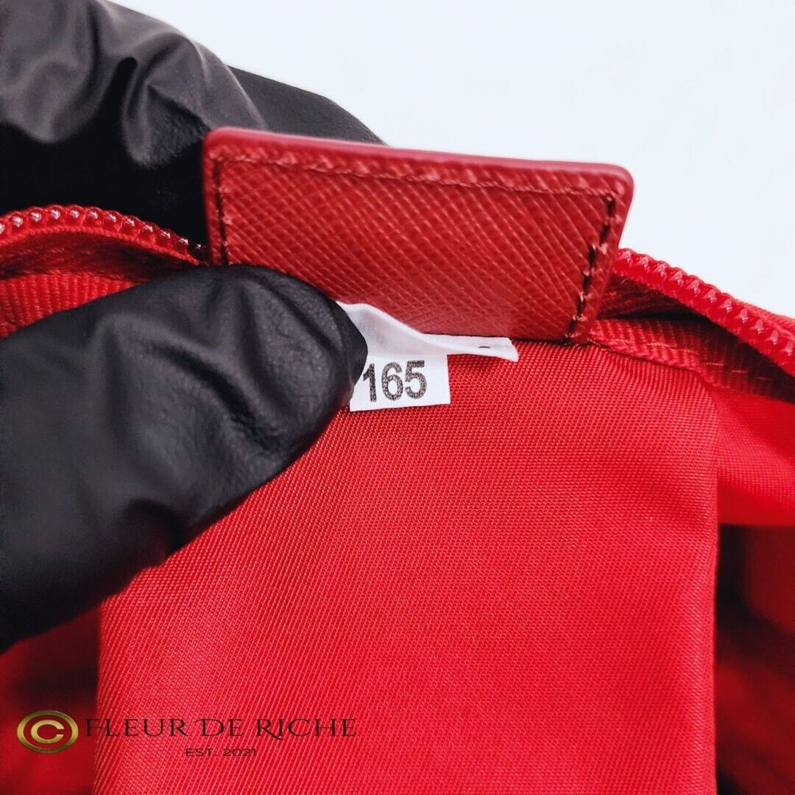 Prada Prada Necessaire Tessuto Small Toiletry Clutch Case Red Size ONE SIZE - 10 Thumbnail