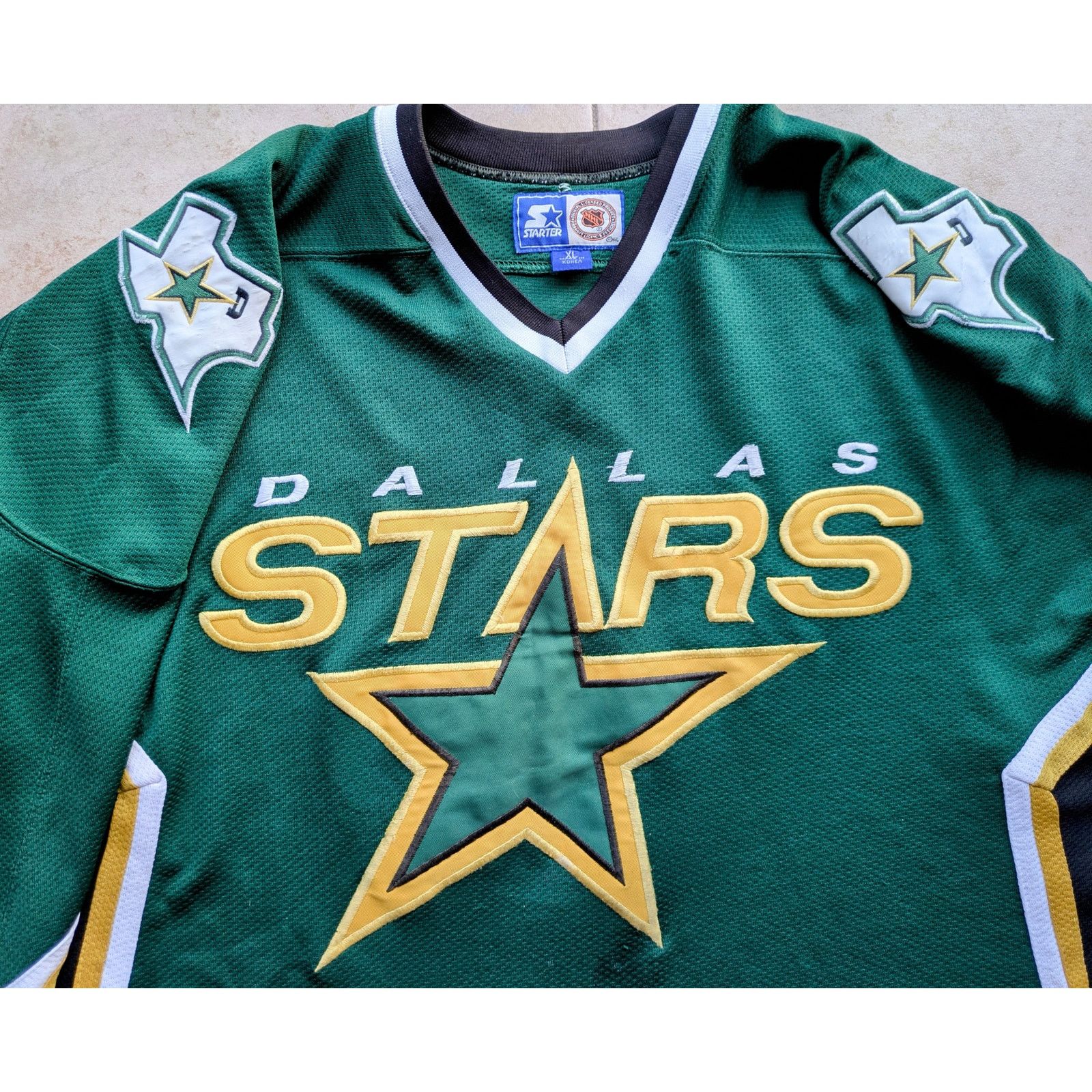 NHL × Starter Dallas Stars 90s STARTER jersey green XL 3rd alt NHL vintage Size US XL / EU 56 / 4 - 1 Thumbnail