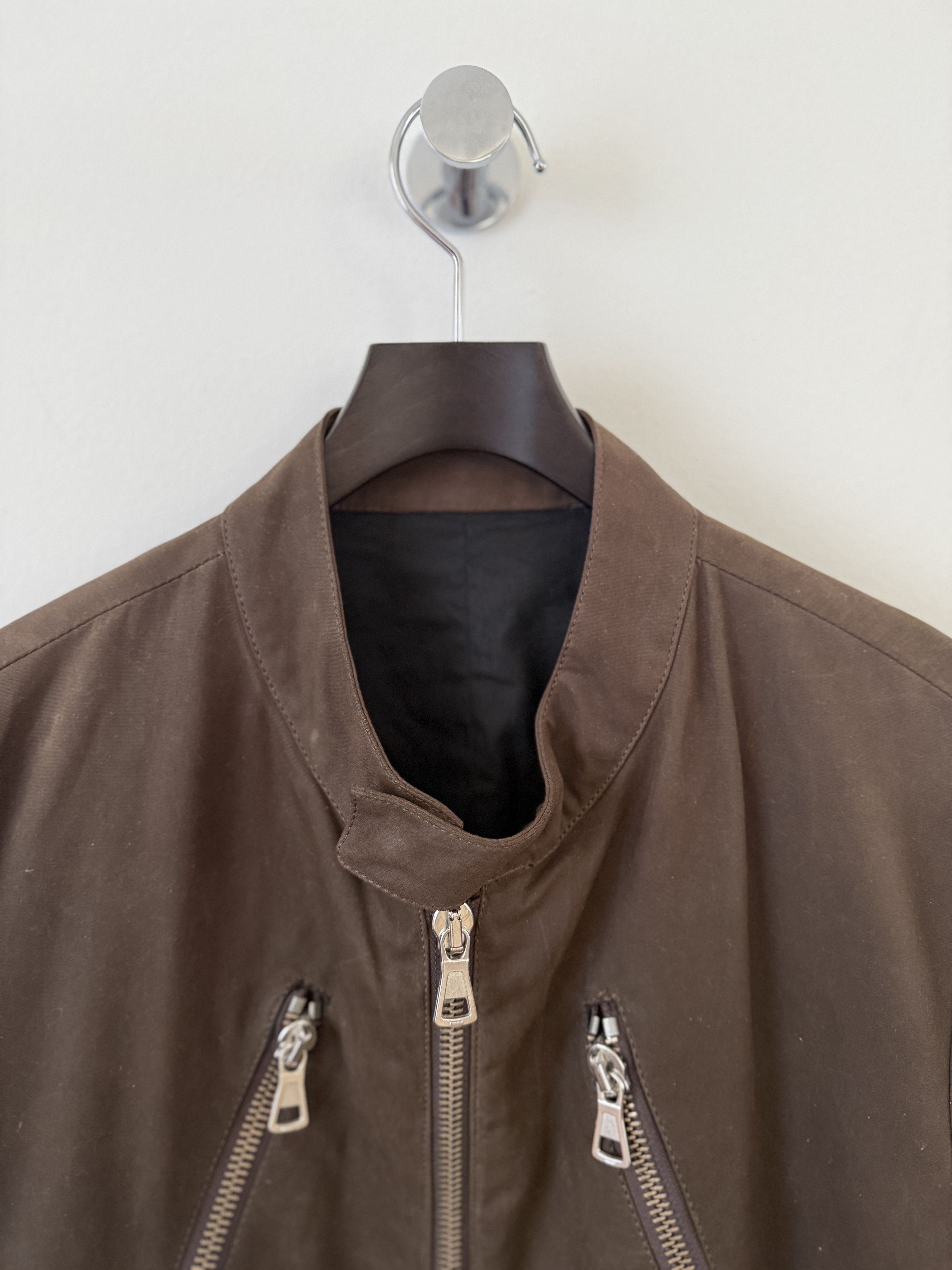 Maison Margiela 2003 Waxed 5 Zip Moto Jacket Size US M / EU 48-50 / 2 - 7 Thumbnail