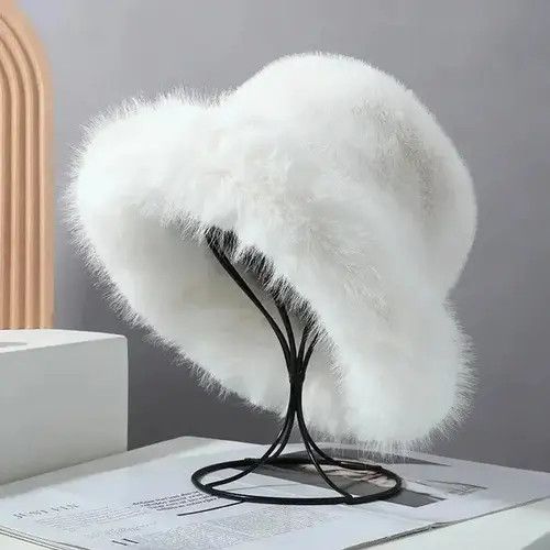Other Fluffy Faux Fur Bucket Hats Size ONE SIZE - 3 Thumbnail