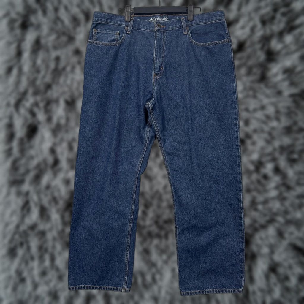 Eddie Bauer Eddie Bauer Jeans Mens 37x28.5 Relaxed Fit Straight Blue Denim Classic Casual Jeans Size US 36 / EU 52 - 1 Thumbnail