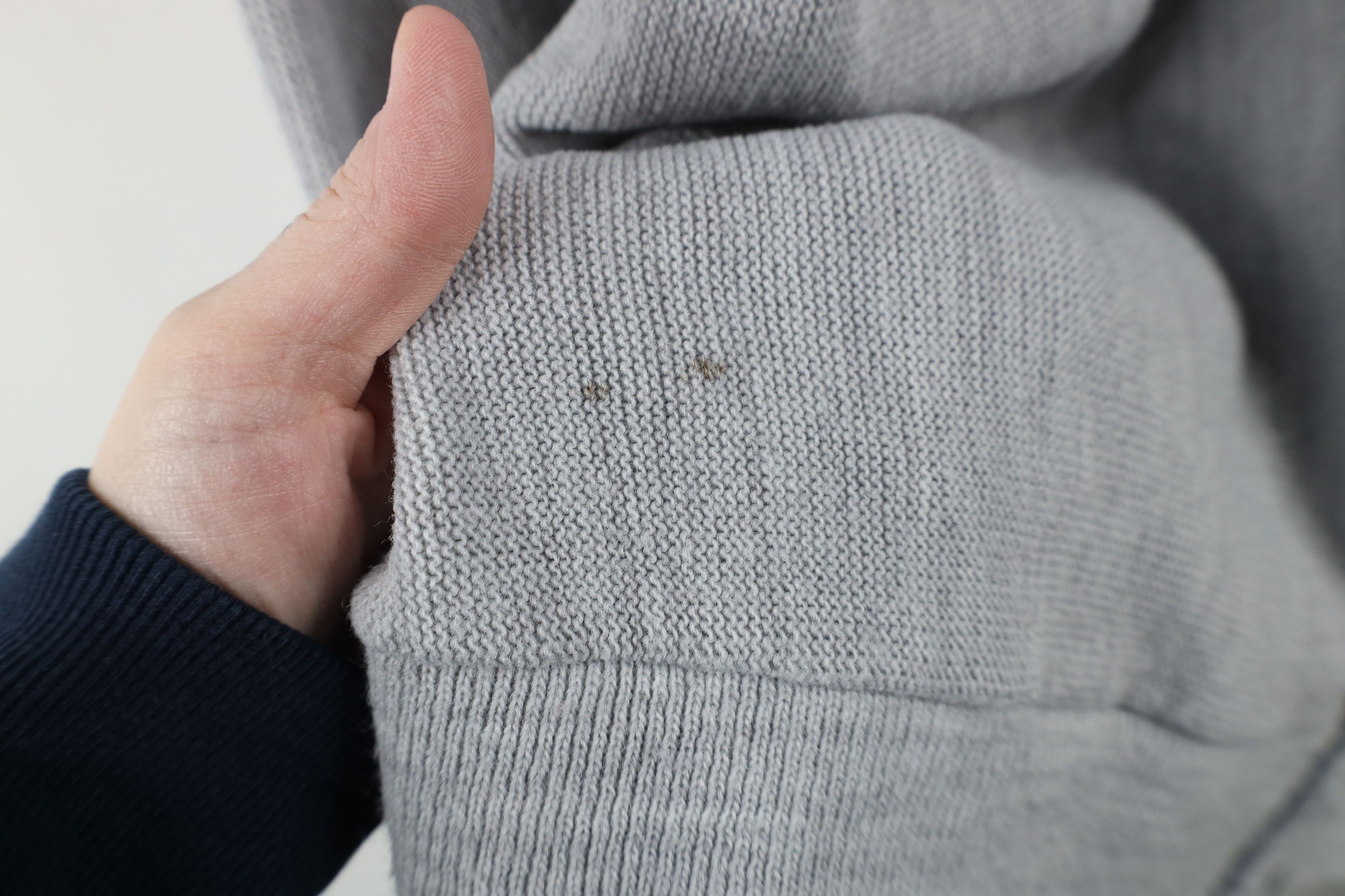 Vintage Vintage 70s Streetwear Blank Knit Cardigan Sweater Gray USA Size US XL / EU 56 / 4 - 5 Thumbnail