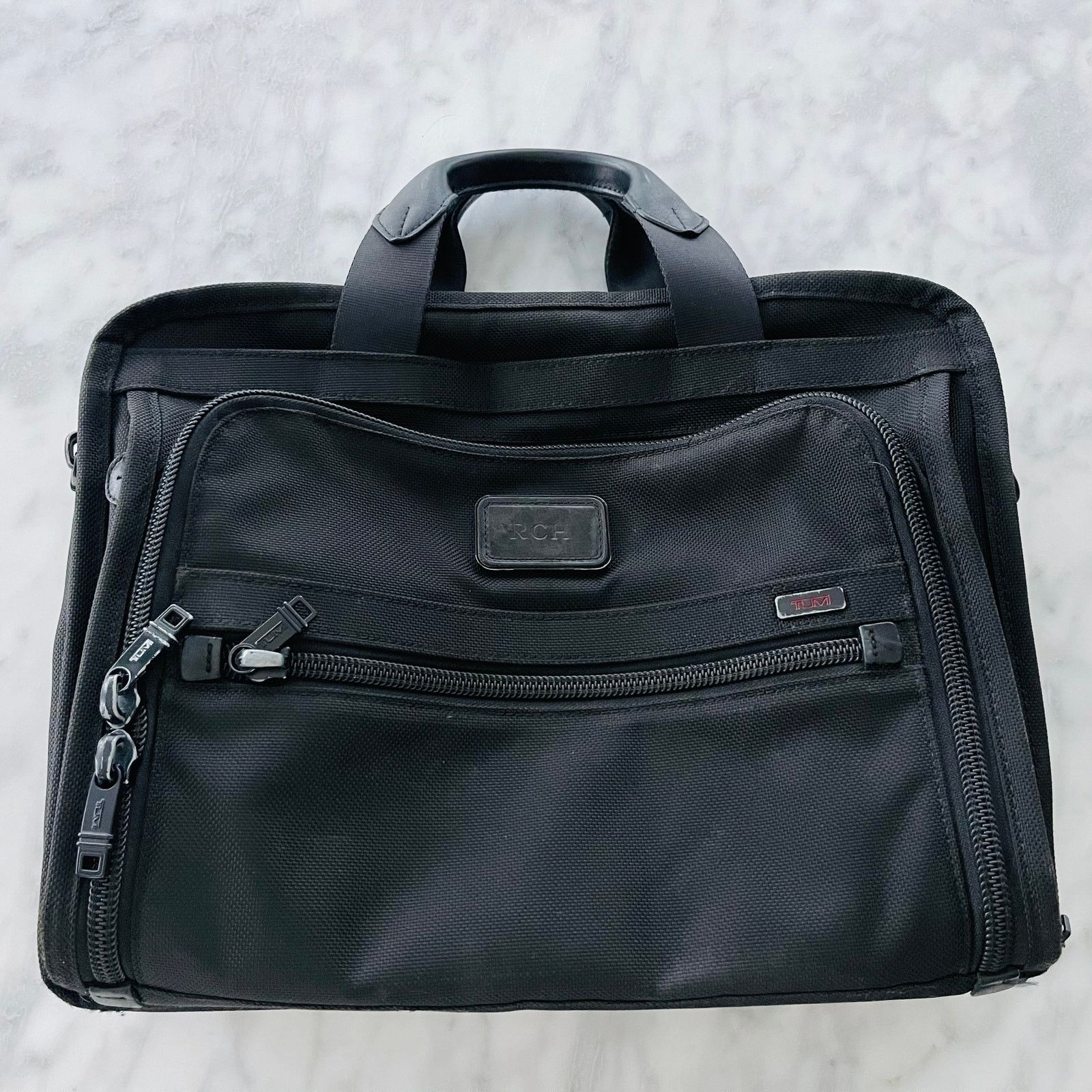 Tumi Tumi Alpha Organizer Brief Bag Black Ballistic Nylon Laptop Size ONE SIZE - 1 Thumbnail