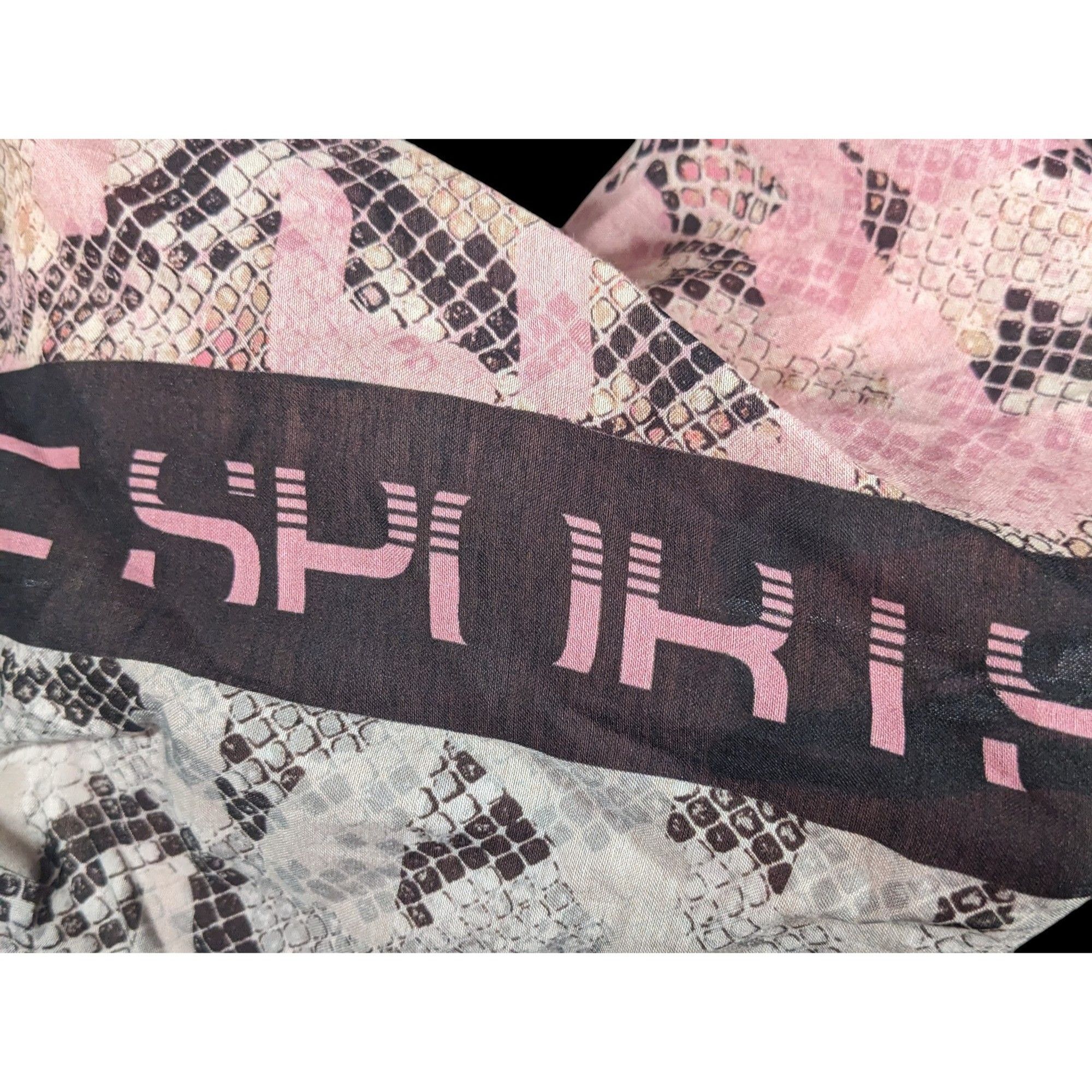 Other Marc Cain Sports Grey And Pink Snake Print Scarf Size ONE SIZE - 11 Thumbnail