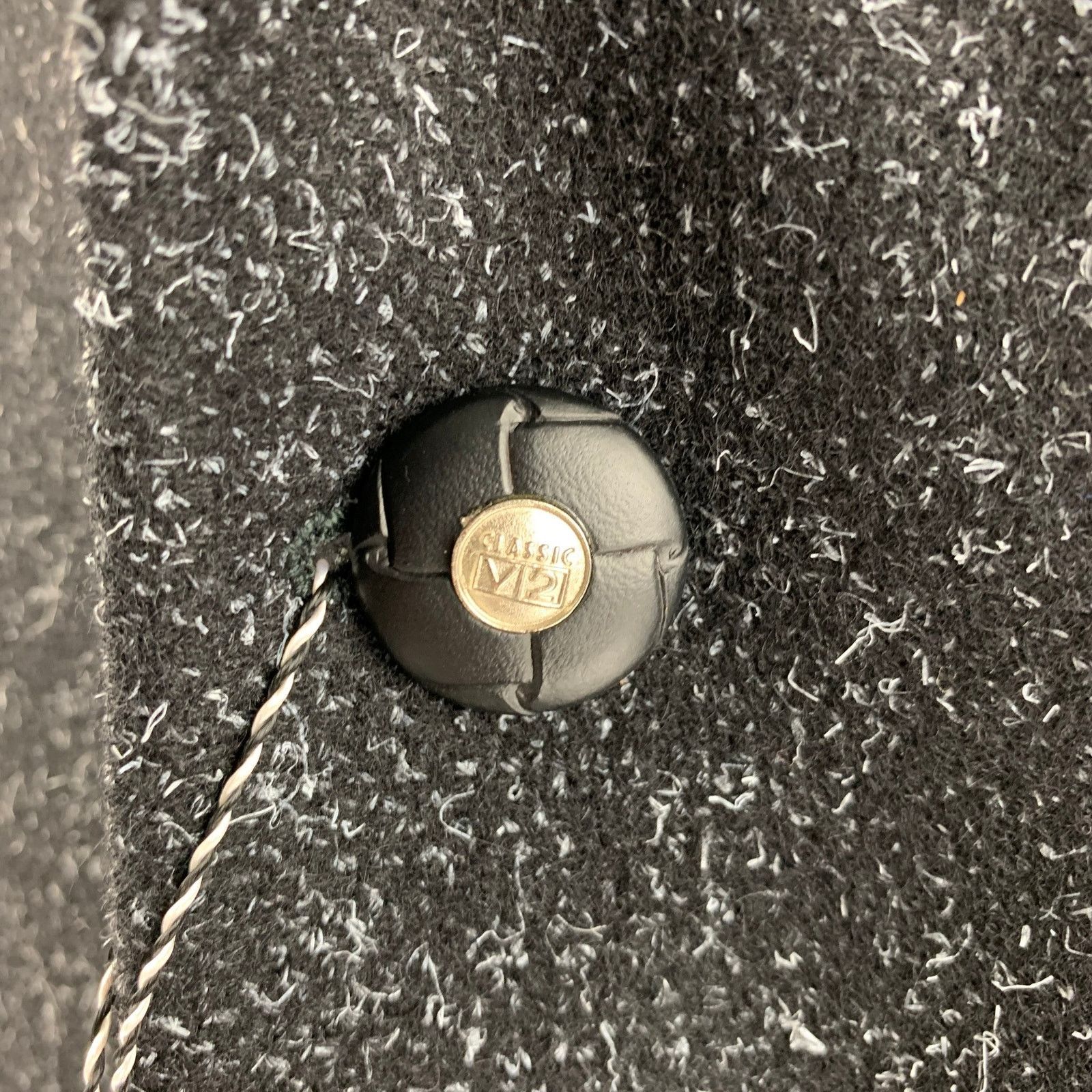 Versace VERSACE CLASSIC Size 44 Black Grey Heather Notch Lapel Coat Size US L / EU 52-54 / 3 - 2 Thumbnail