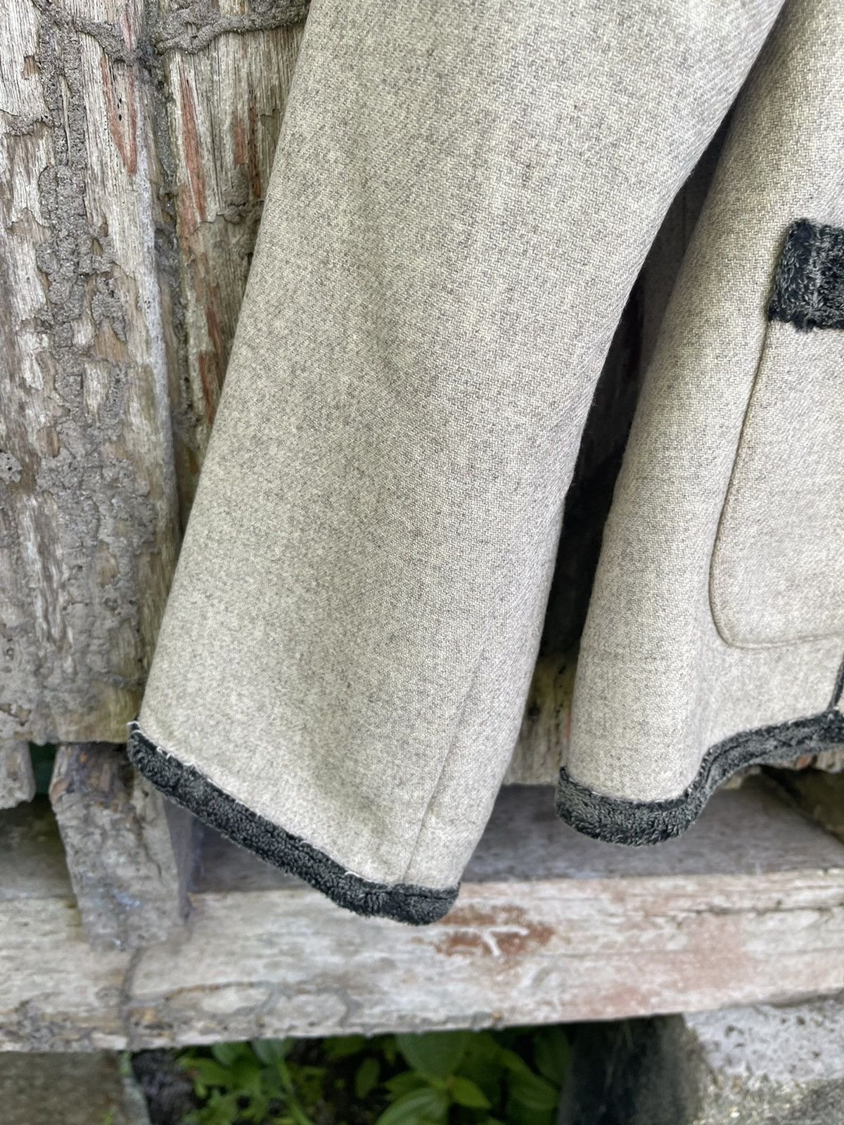 Designer AMISTA Panelled Wool-Blend Fleece Jacket Size M / US 6-8 / IT 42-44 - 6 Thumbnail