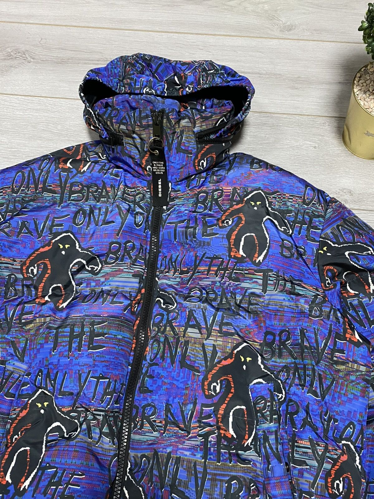 Diesel Diesel all over puffer jacket gorillas monkey only brave eb0 Size US L / EU 52-54 / 3 - 15 Thumbnail