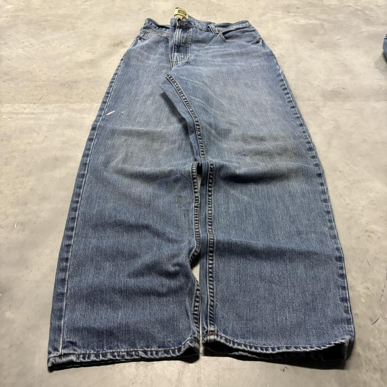 Japanese Brand × Vintage Crazy Vintage Y2K/2000s Baggy Dark Wash Skater Style Denim Jeans! Size US 42 / EU 58 - 3 Thumbnail