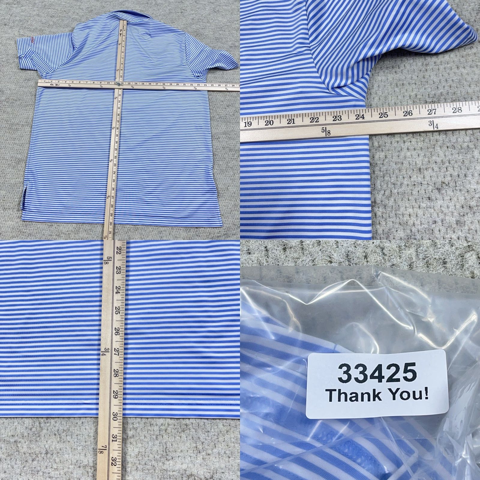 RLX Ralph Lauren VINTAGE RLX Ralph Lauren Polo Shirt Men XL Blue Striped Performance Wyndham Golf Corse Size US XL / EU 56 / 4 - 8 Thumbnail