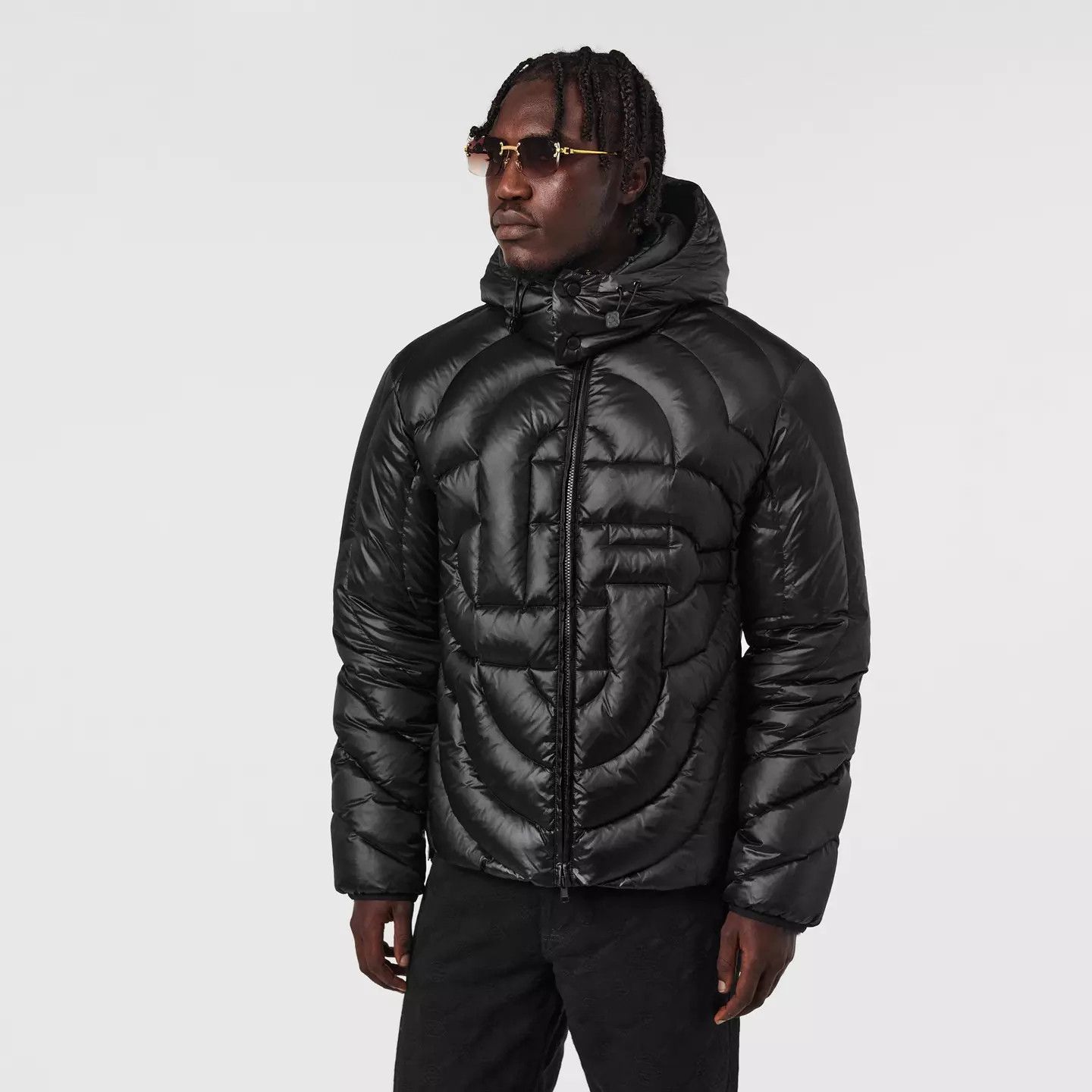 Casablanca o1g2r1mq0426 Quilted Medium Puffer Jacket in Black Size US L / EU 52-54 / 3 - 3 Thumbnail