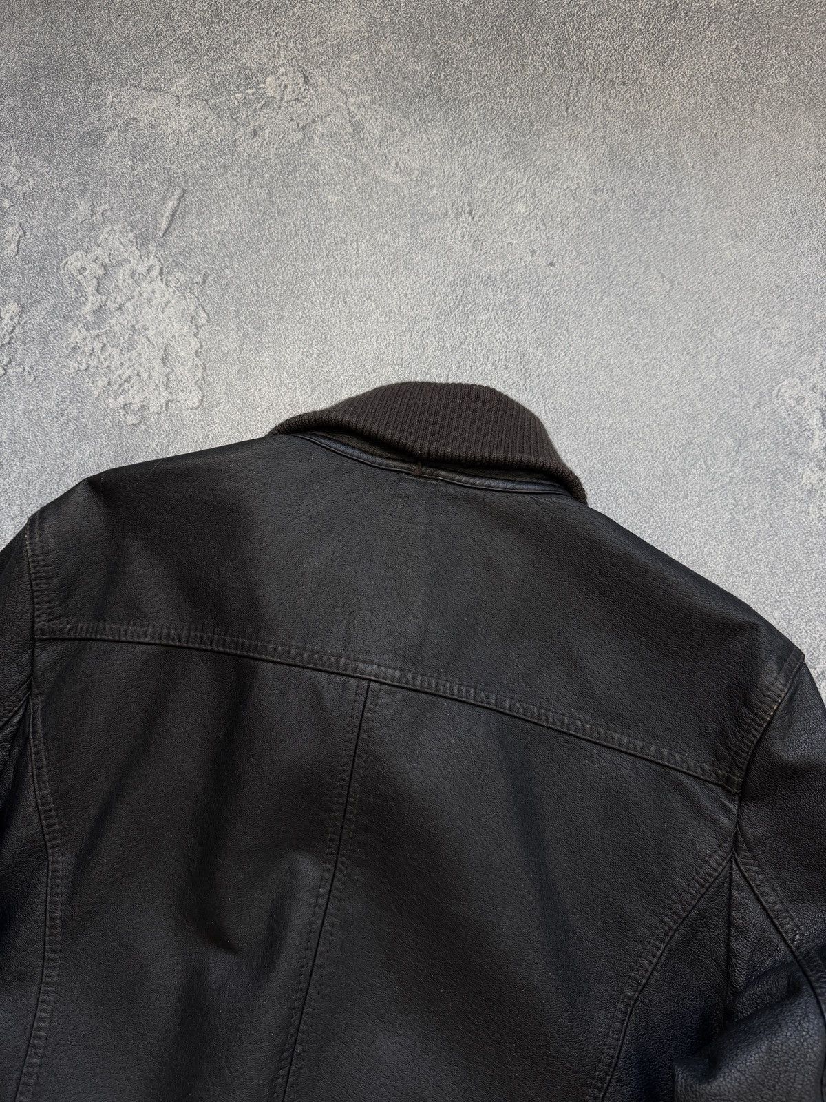 Giorgio Armani Vintage Giorgio Armani Leather Jacket Size L Size US L / EU 52-54 / 3 - 14 Thumbnail