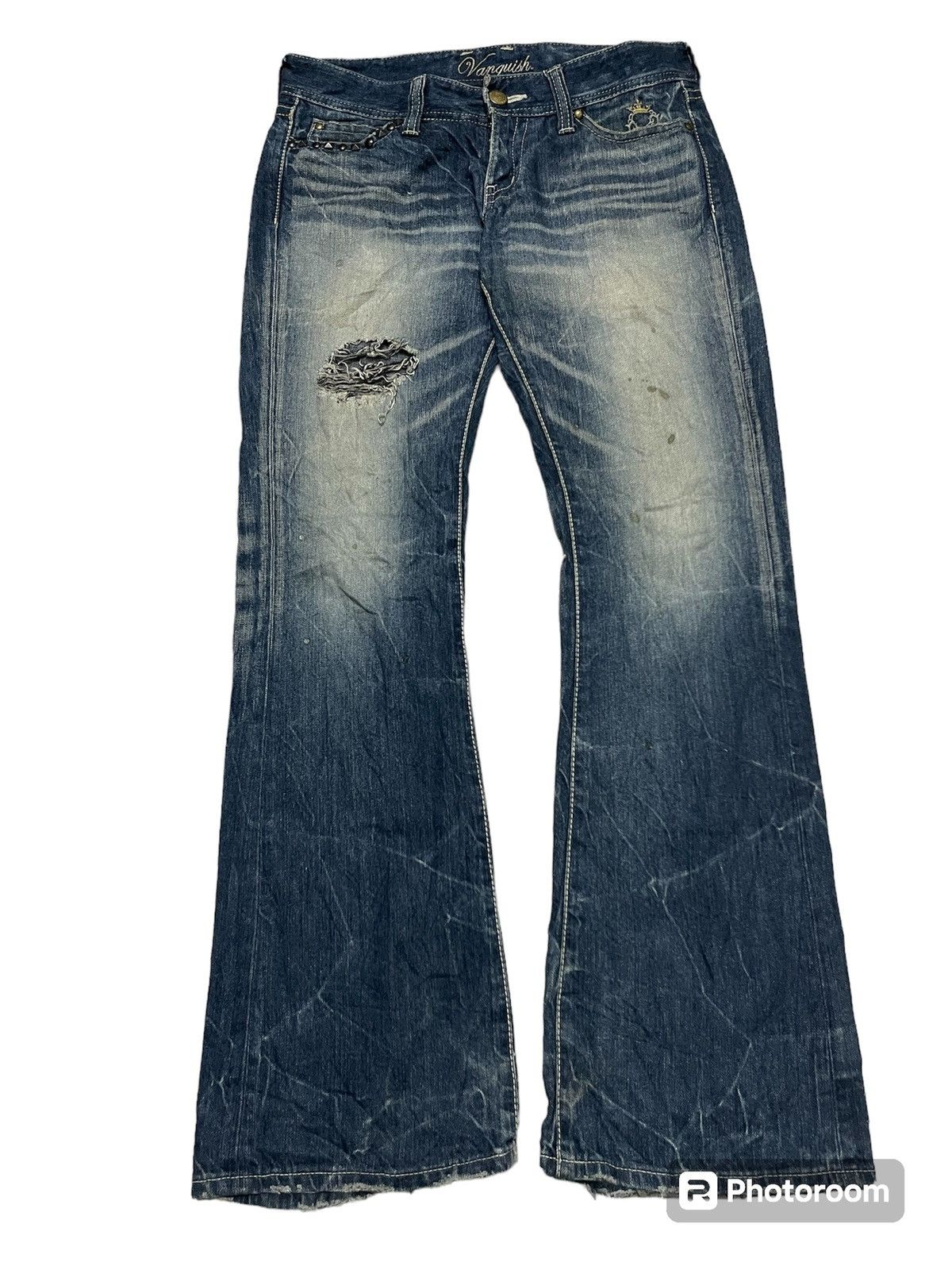 If Six Was Nine 2000s VANQUISH FLARE PANT RARE DESIGN Size US 32 / EU 48 - 2 Thumbnail
