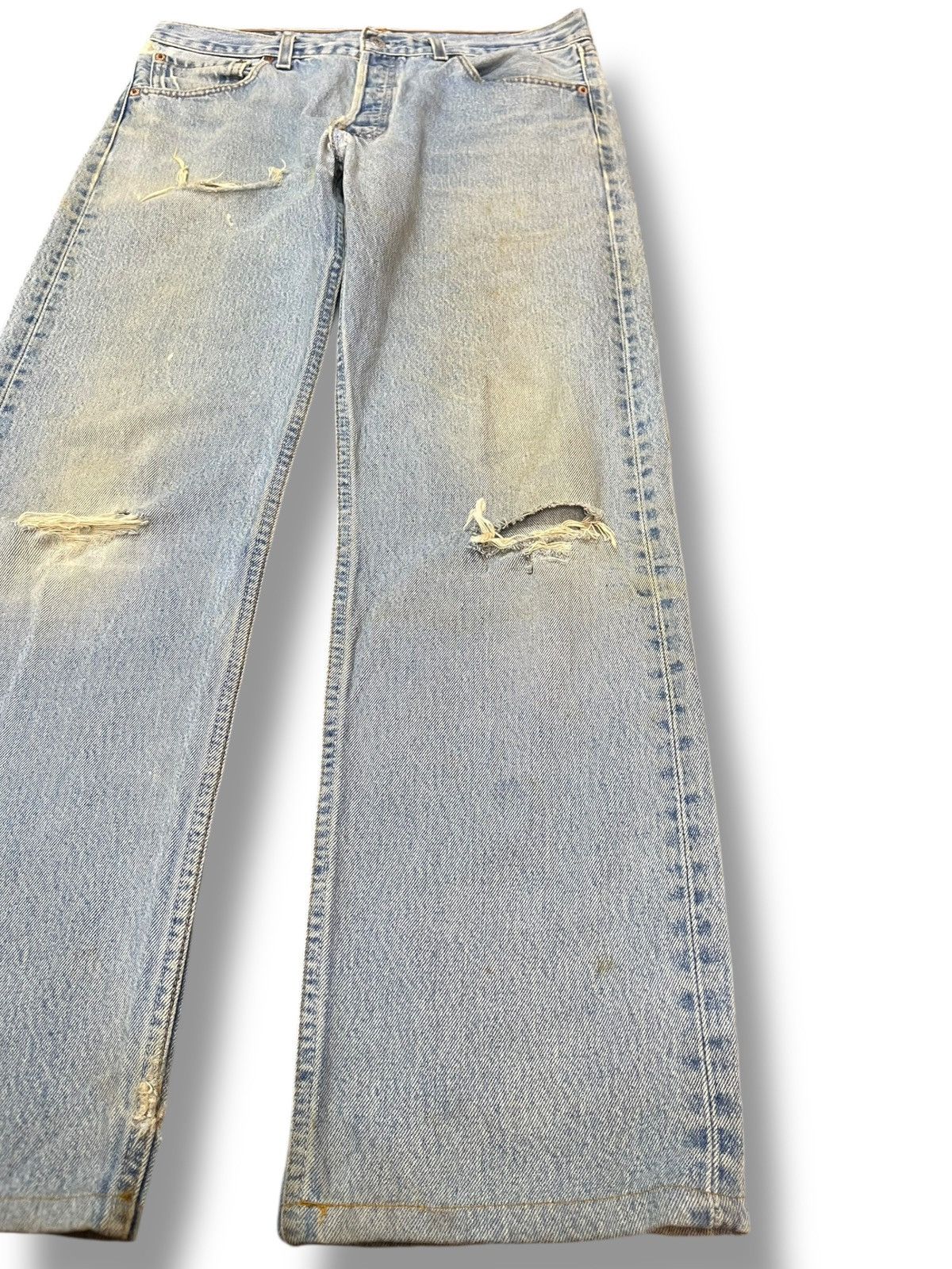 Levi's Vintage Levi’s 501 Faded Distressed Denim Size US 33 - 4 Thumbnail